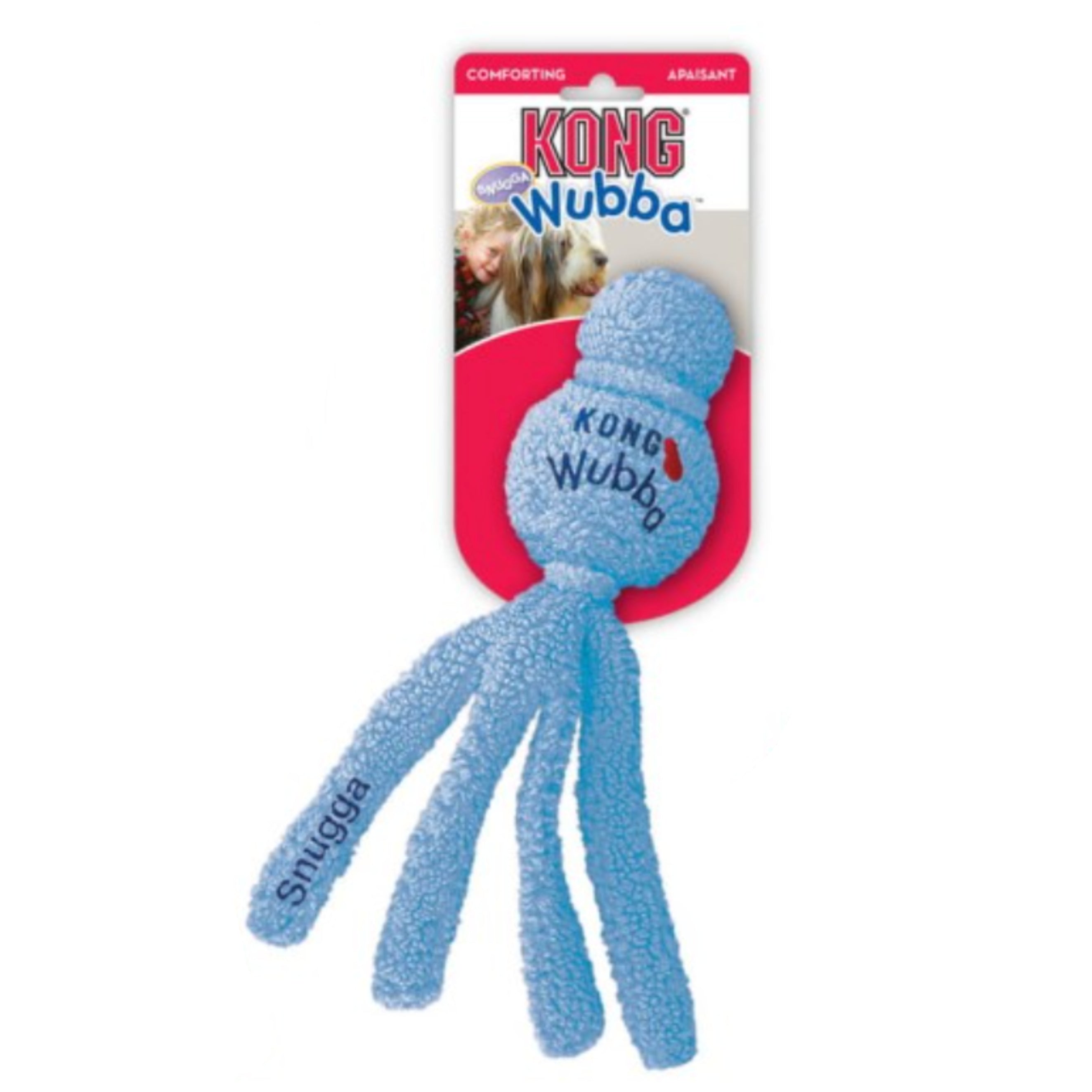 Snugga Wubba - Juguete Afelpado Azul para Perros