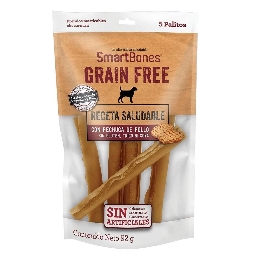 SmartBones 5 Sticks de Pollo Grain Free - Sticks para Perros Sin Gluten