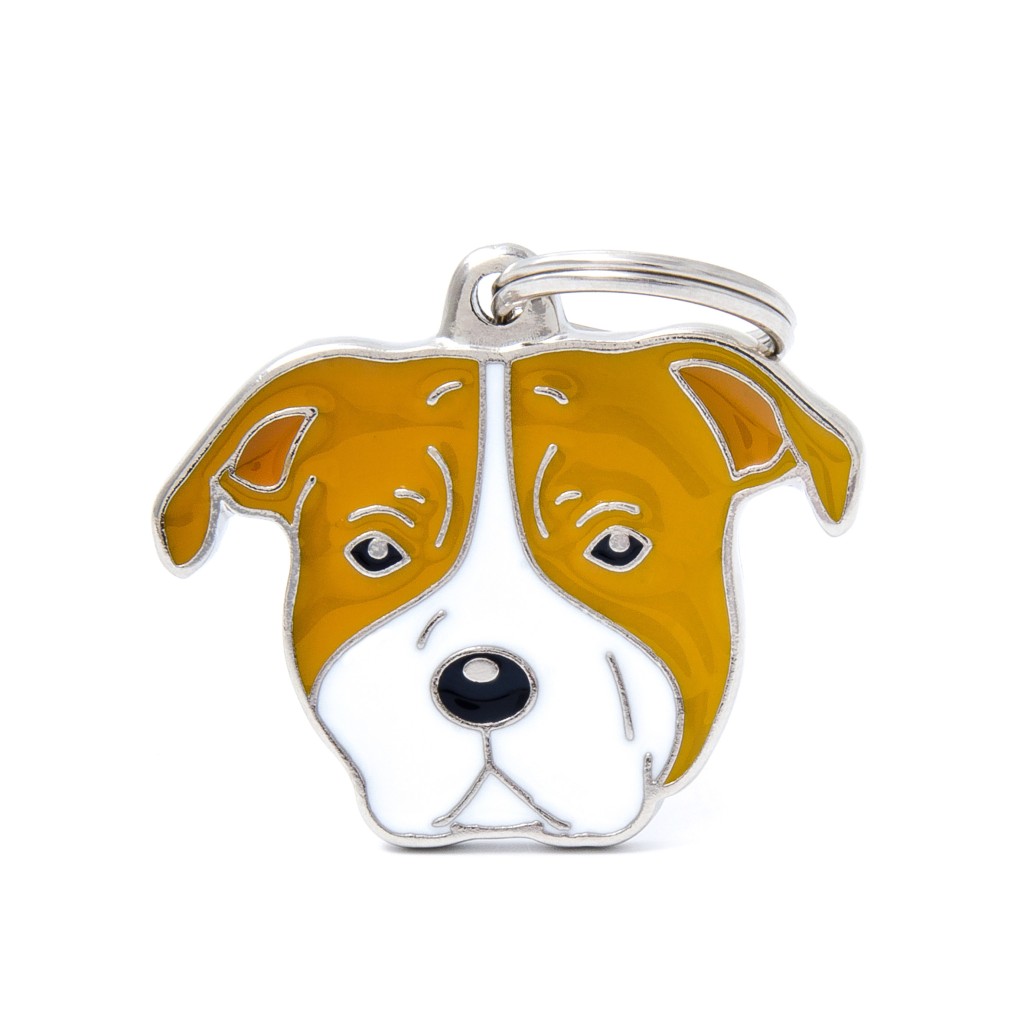 Placa ID en Forma de American Staffordshire Terrier para Perros
