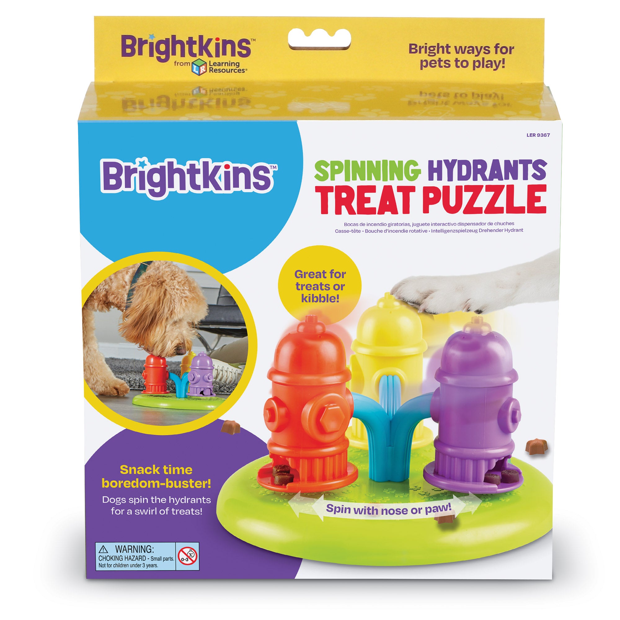 Juguete interactivo para perros Spinning Hydrants: estimula su mente y reduce la ansiedad de Brightkins