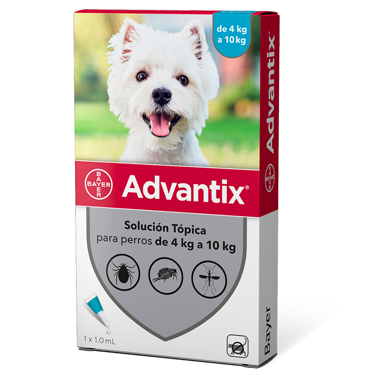 Ampolletas Advantix® Triple Protección contra garrapatas, pulgas y mosquitos.