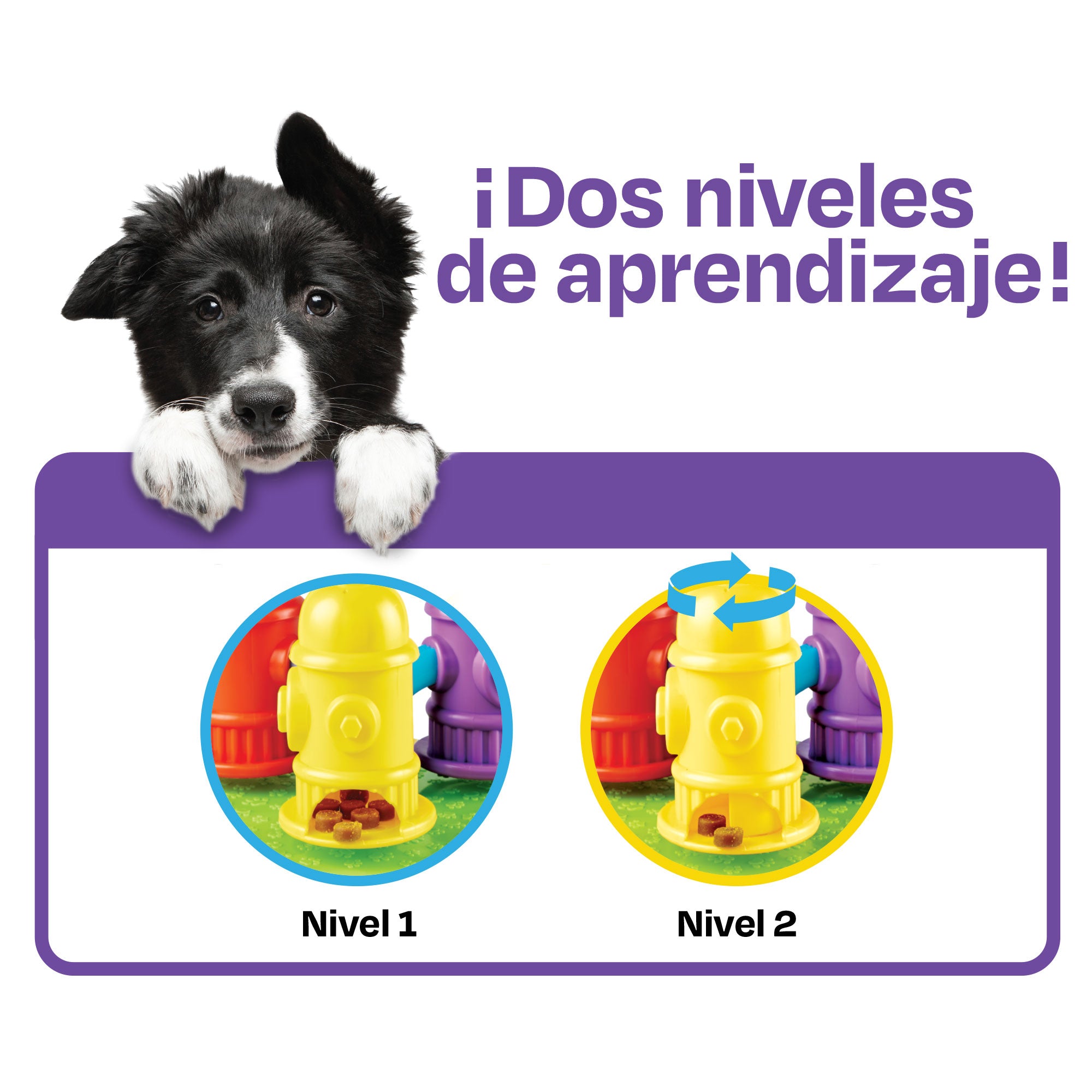 Juguete interactivo para perros Spinning Hydrants: estimula su mente y reduce la ansiedad de Brightkins