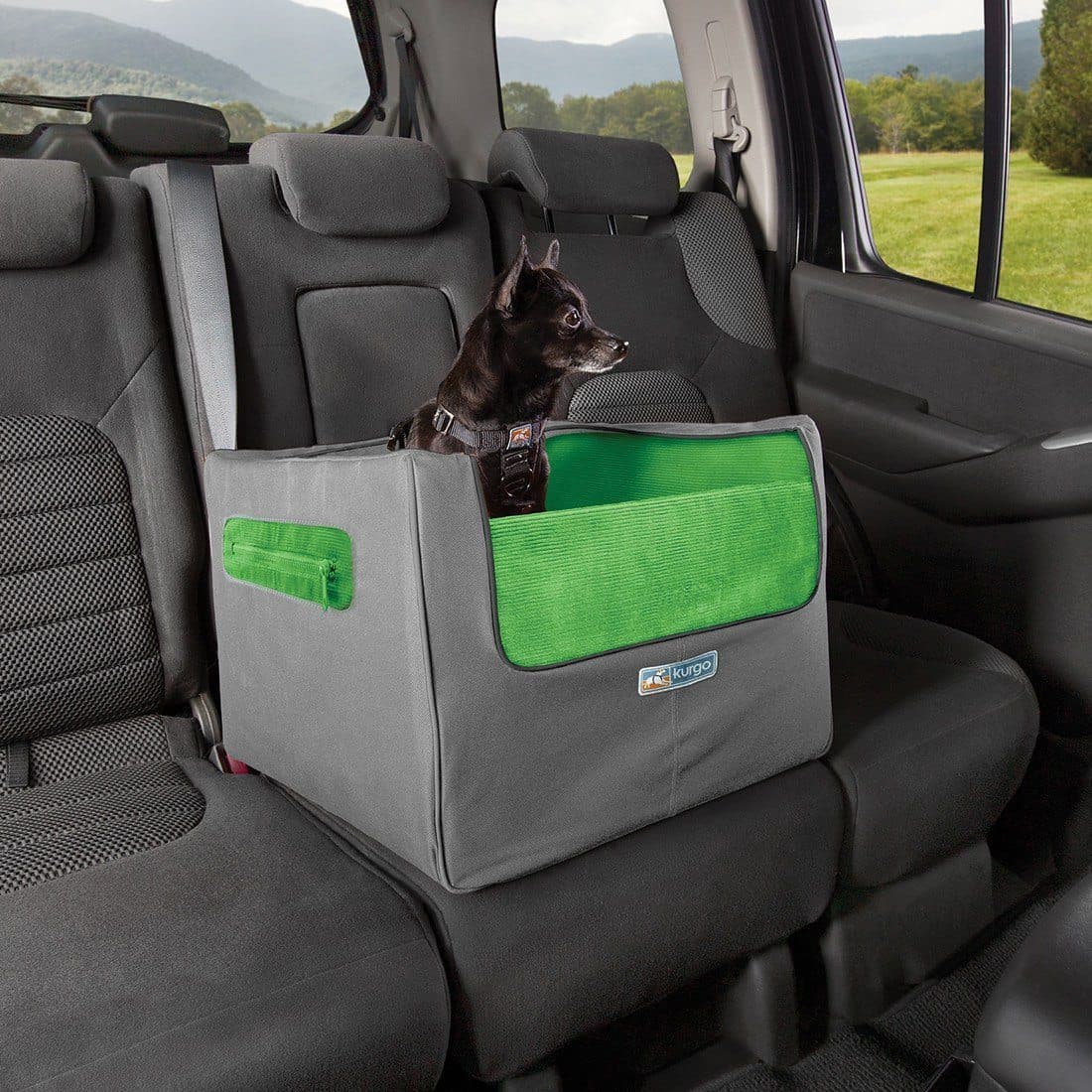Porta Perro para Perros de Hasta 14 kg - Skybox Booster Seat Verde de Kurgo®