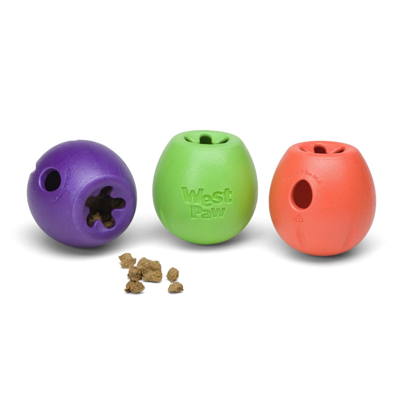 RUMBL de West Paw® color Verde - Juguete Dispensador de Premios y Croquetas para Perros