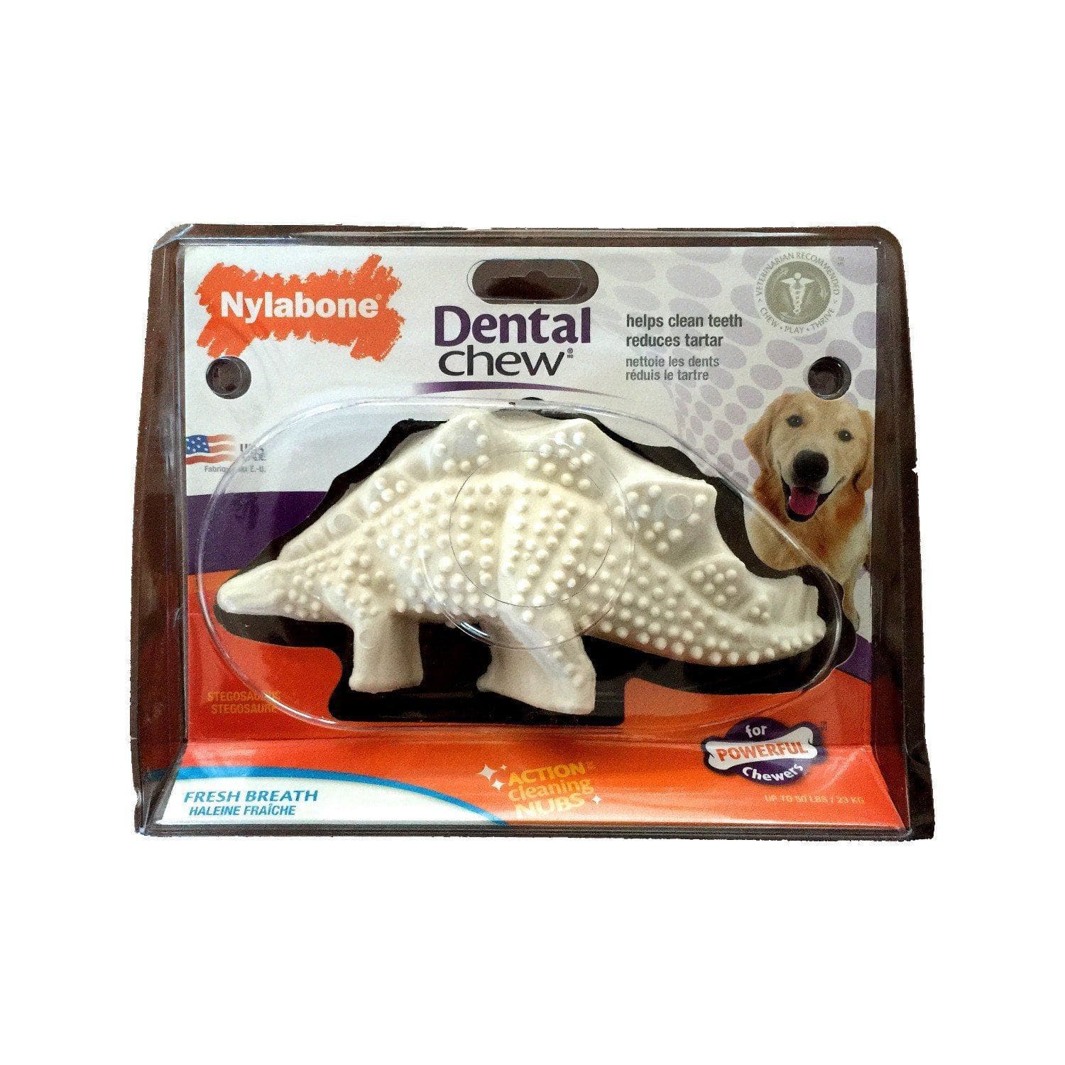 Stegosaurus Dental de Nylon para Perros Aliento Fresco - Nylabone® Dental Chew