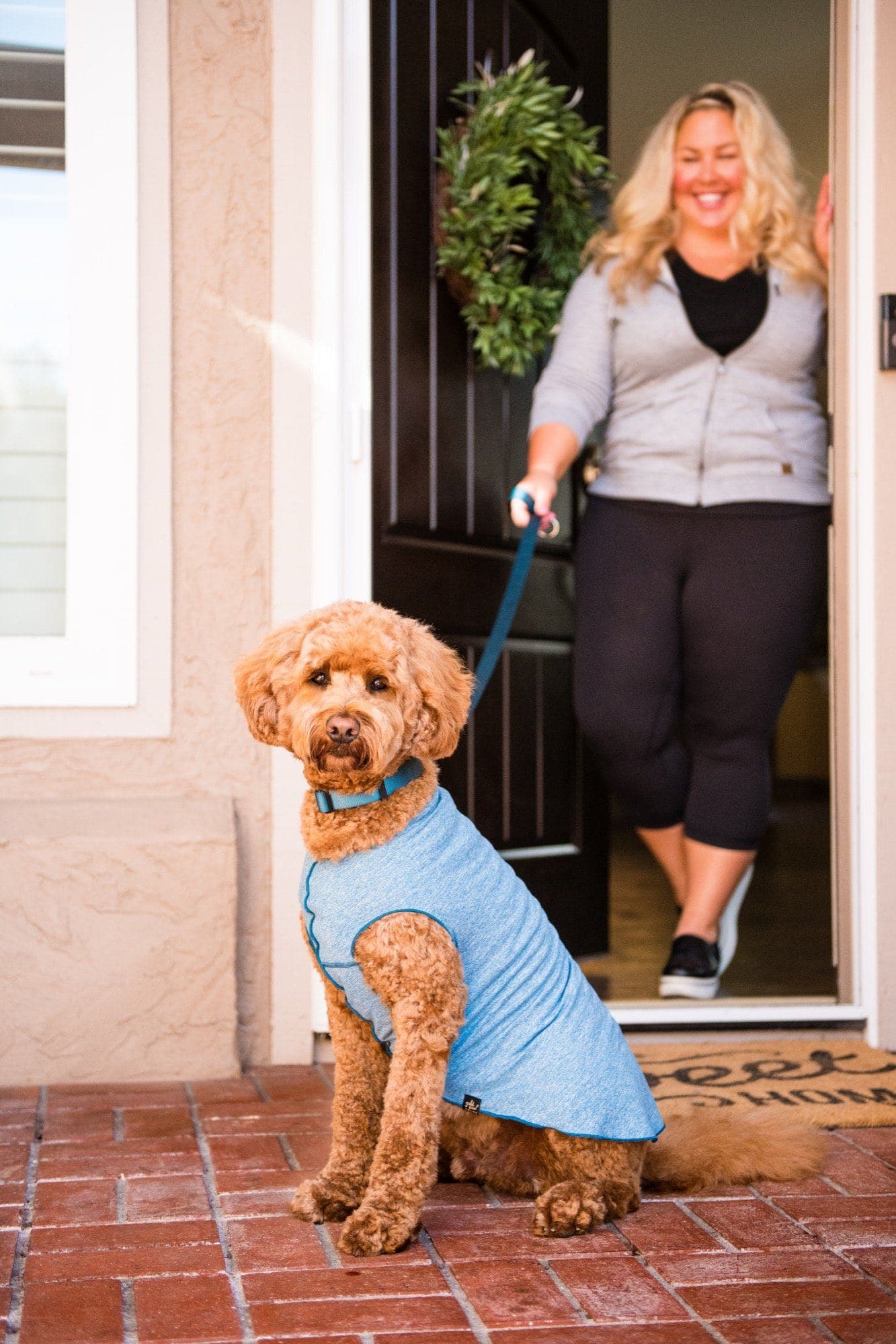 Camiseta Protectora Para Perros Sun Shield - Azul