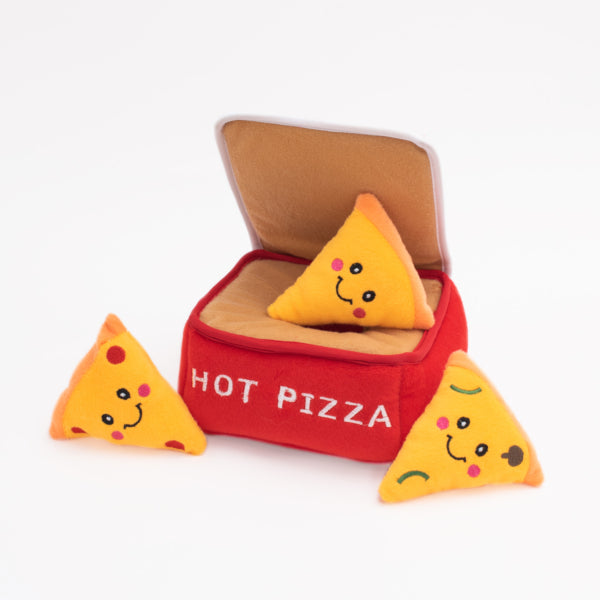 Caja con Pizza de Peluche para Perros Zippy Burrow - Pizza Box