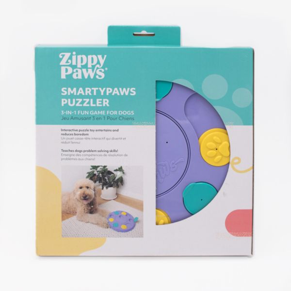Juguete Rompecabezas Dispensador para Perros - SmartyPaws Puzzler Purple