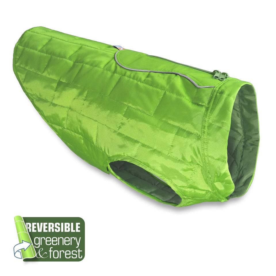 Chamarra  Reversible Impermeable para Perro Verde/Verde Bosque