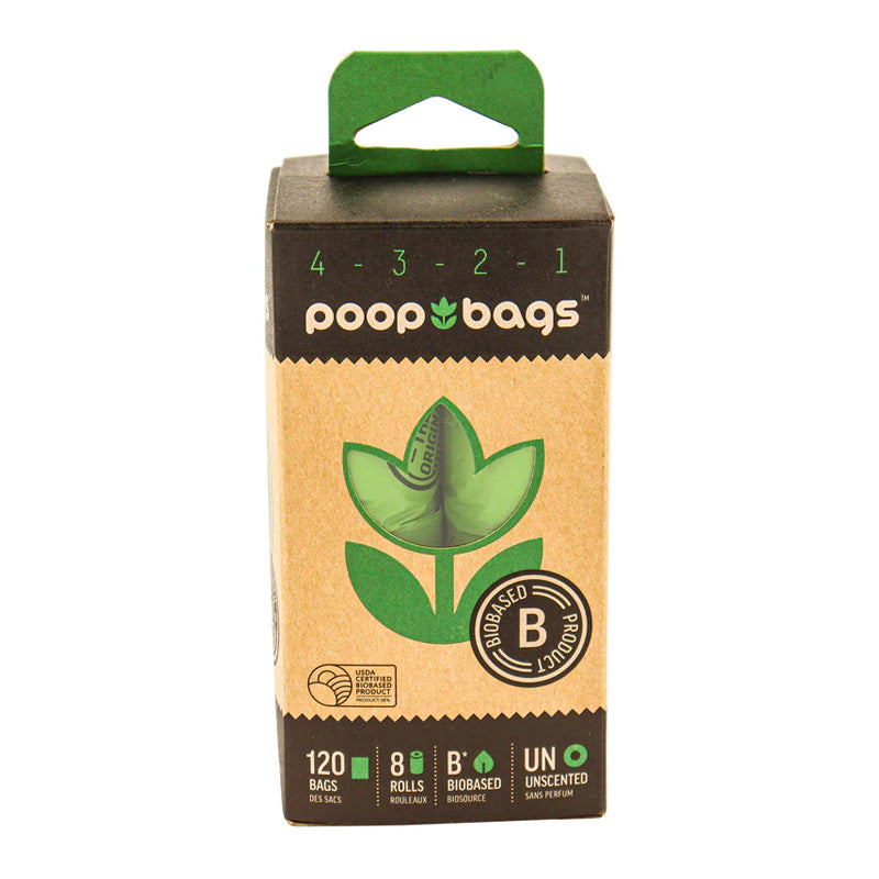 120 Bolsas p/Popo Poop Bags sin Esencia (8 Rollos con 15 Bolsas)