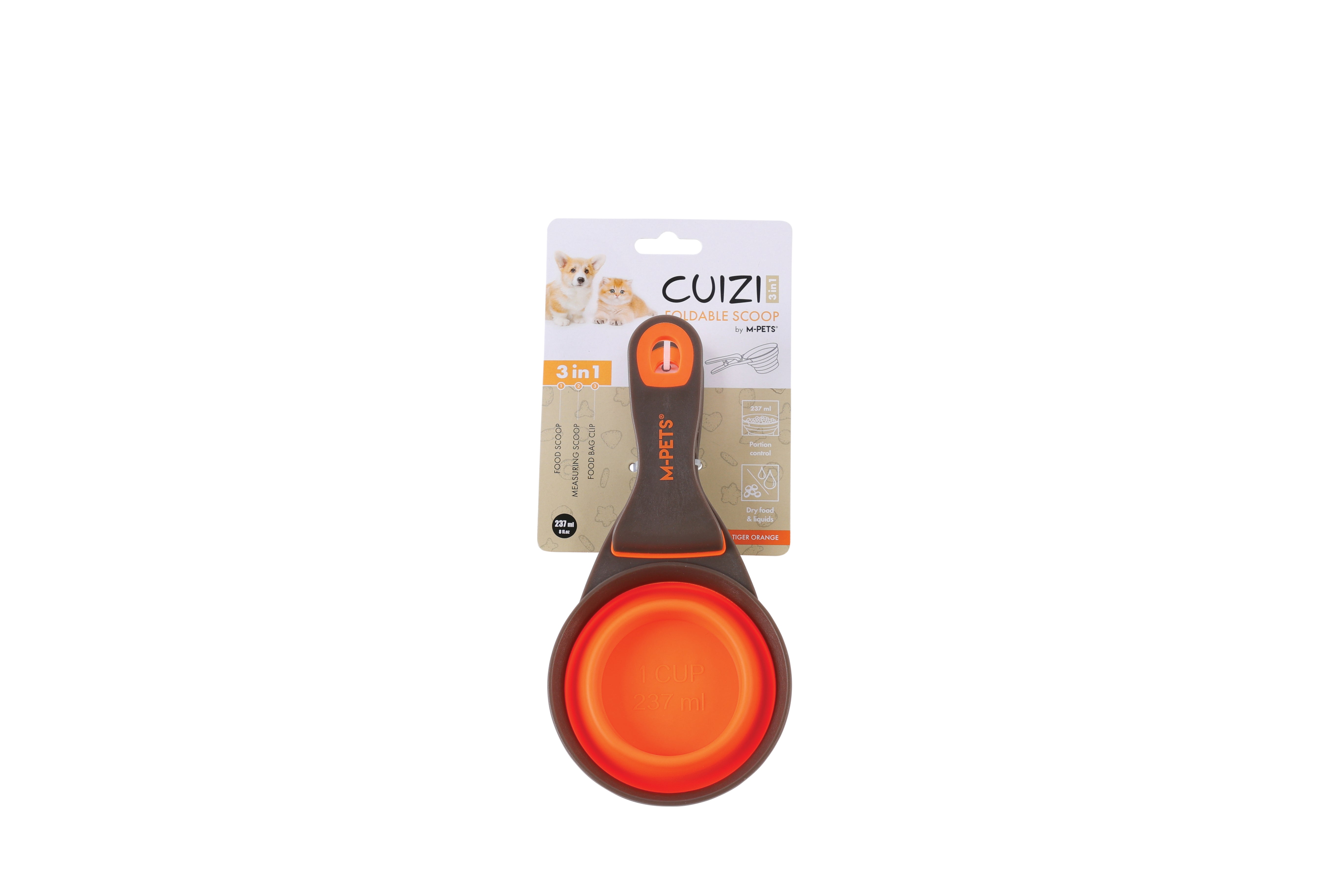 Cuchara Medidora Plegable 3 en 1 CUIZI para Alimento de Mascotas | M‑PETS®