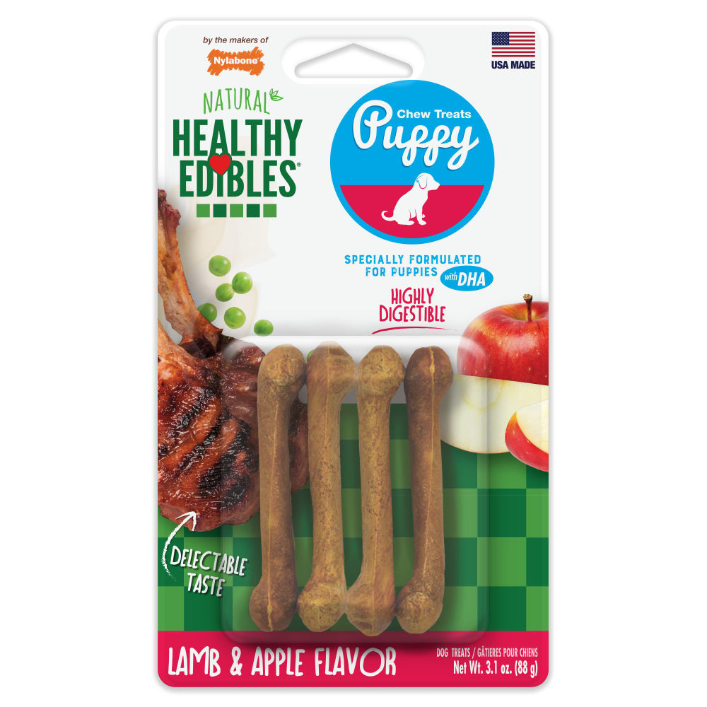 Premios Masticables Naturales Healthy Edibles Puppy Cordero y Manzana para Cachorros | Nylabone