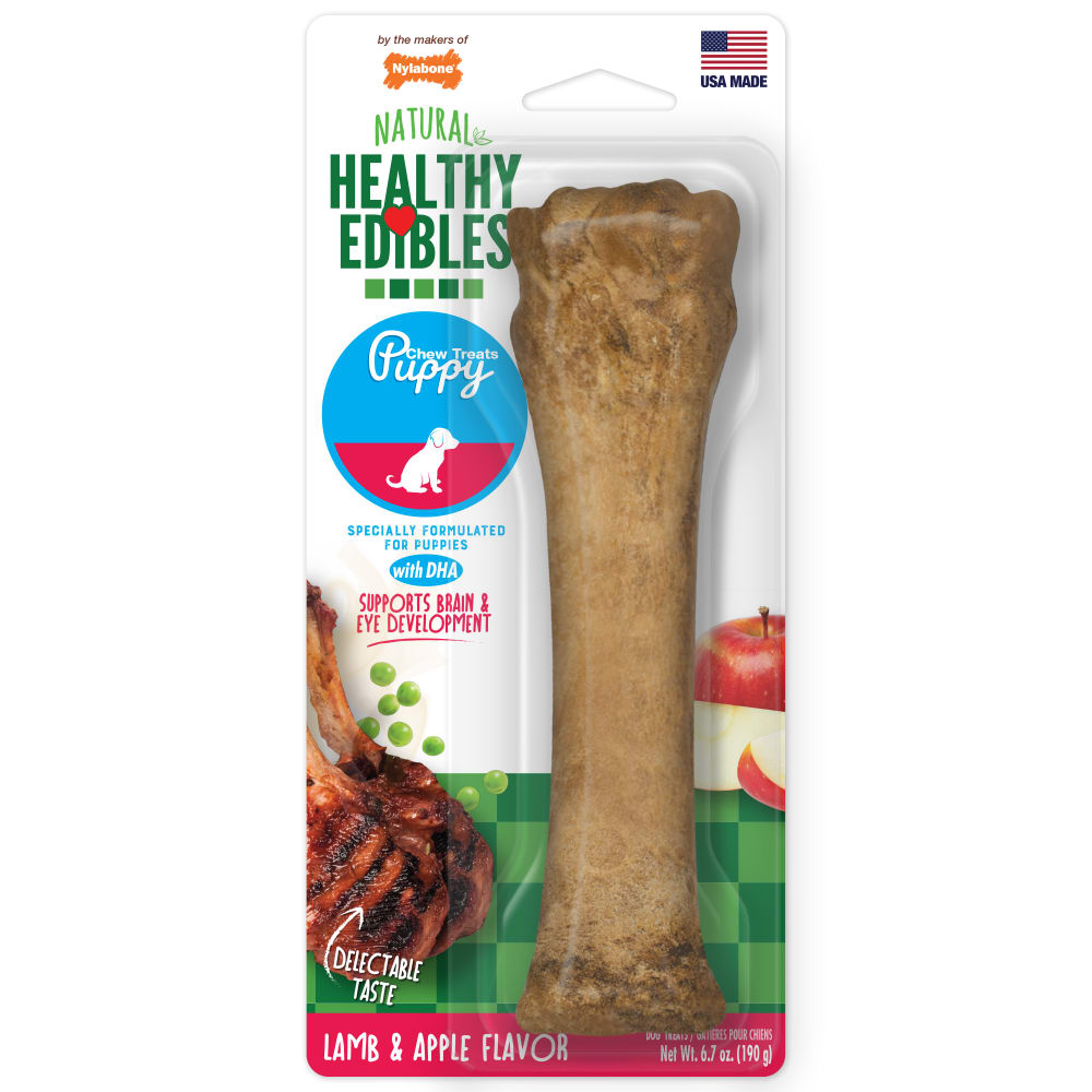 Premios Masticables Naturales Healthy Edibles Puppy Cordero y Manzana para Cachorros | Nylabone