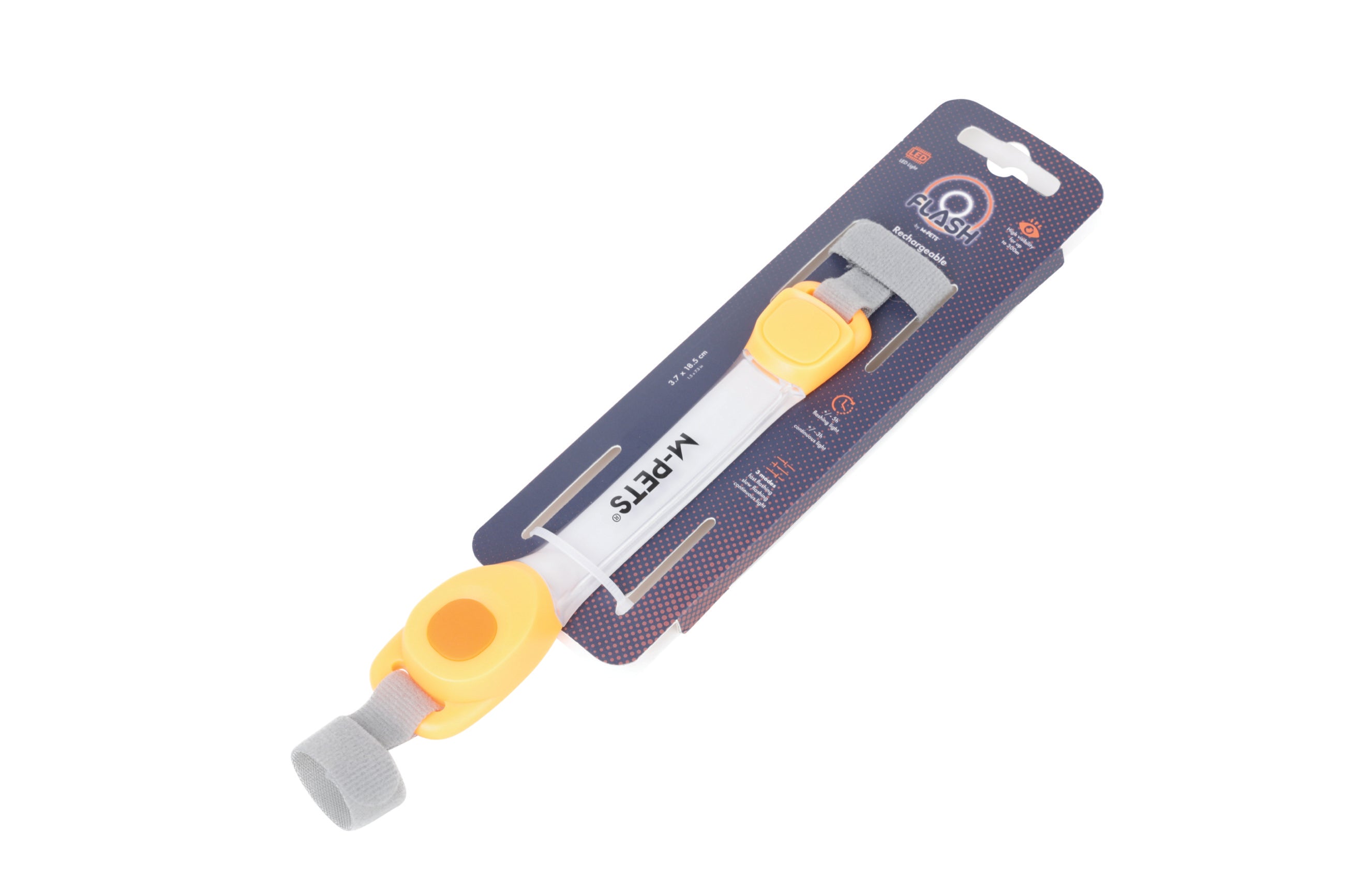 Banda LED Recargable FLASH para Perros - Naranja (Orange) | M-PETS