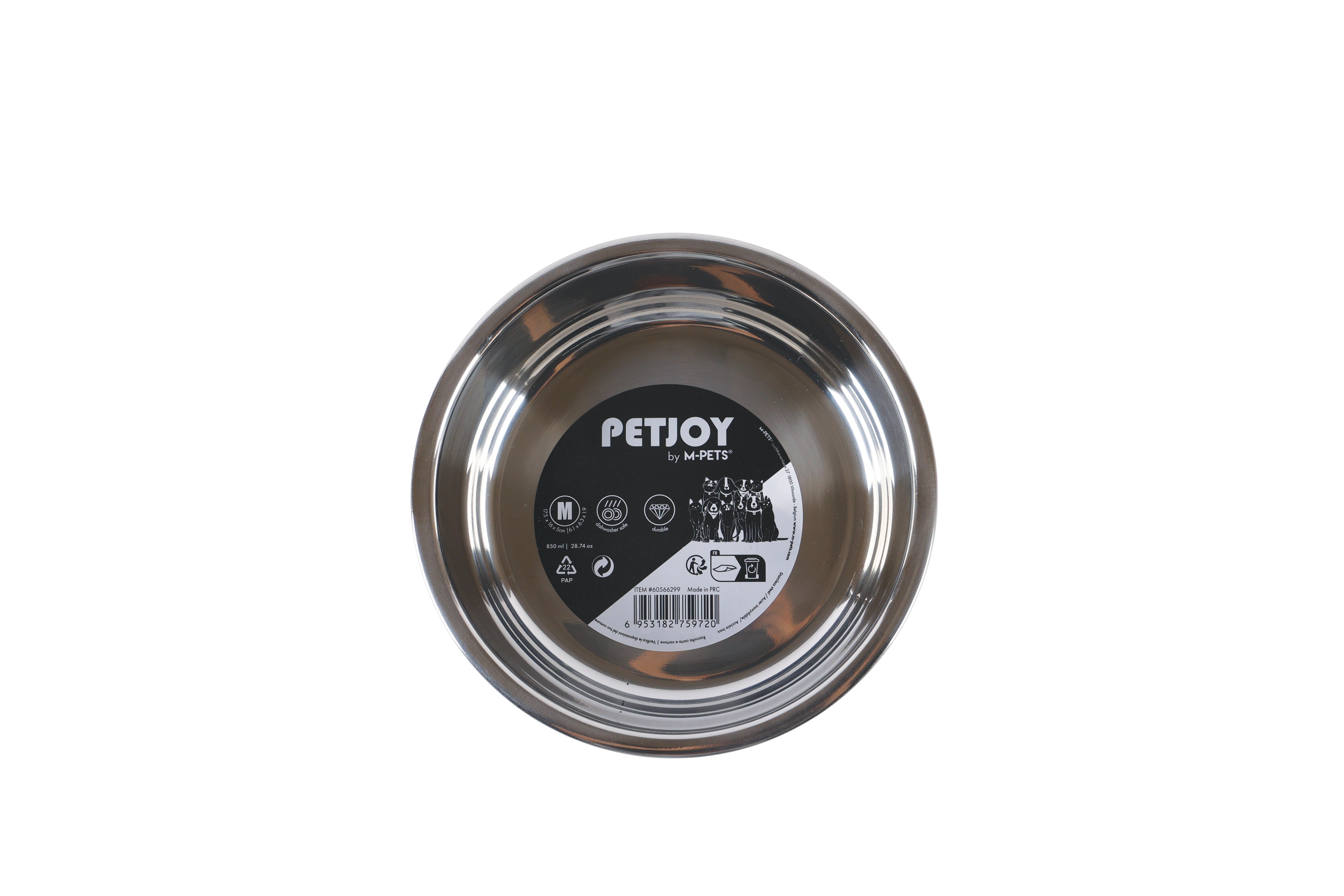 Bowl de Acero Inoxidable PETJOY DogFamily para Perros | M‑PETS®