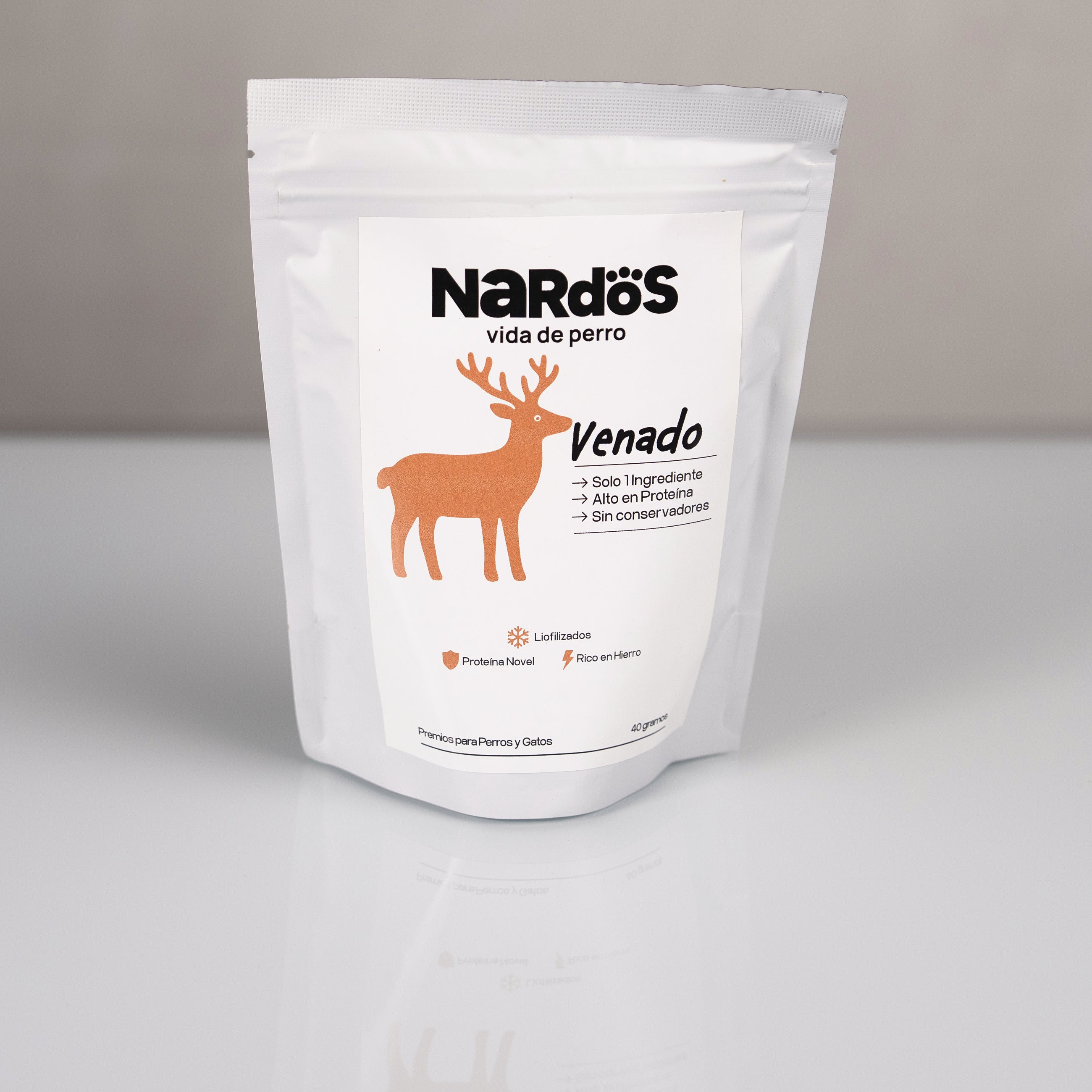 Cubos de Venado Liofilizado — Proteína Novel y Rico en Hierro | Método Nardos™
