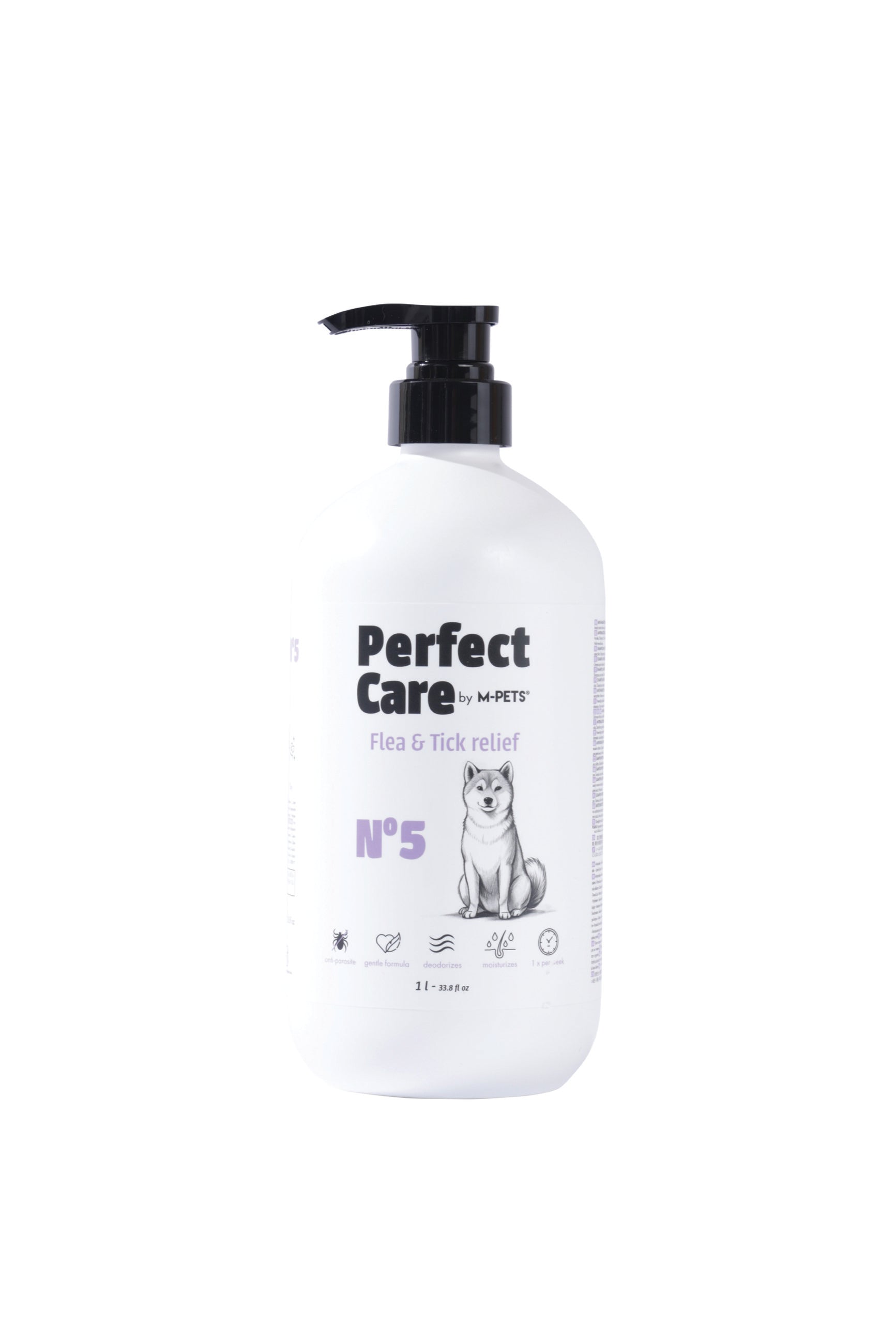 Shampoo Antipulgas y Garrapatas para Perro - 1L | M-PETS Perfect Care No.5