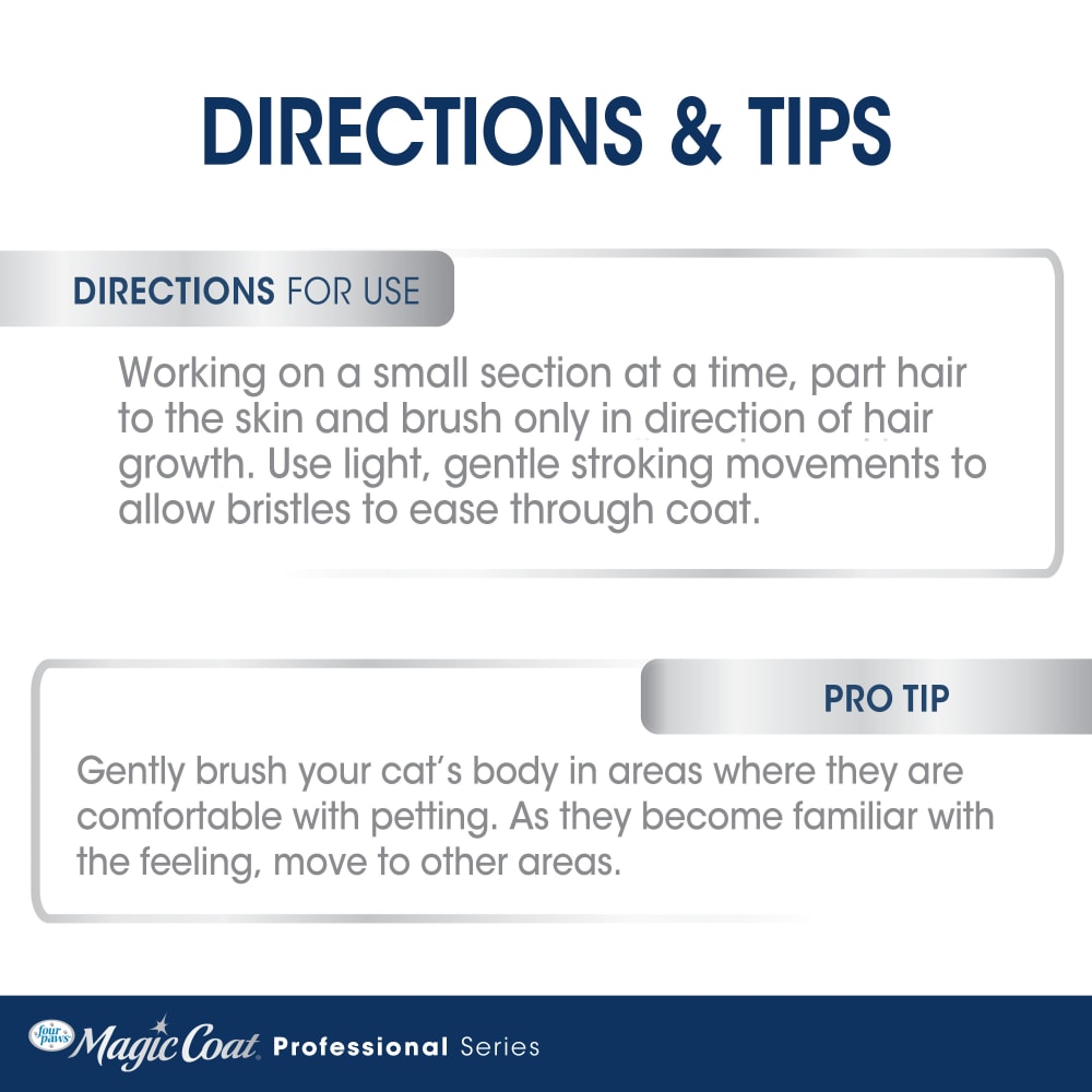 Cepillo Profesional para Gatos Magic Coat® Slicker Brush | Cerdas Flexibles y Mango de Madera