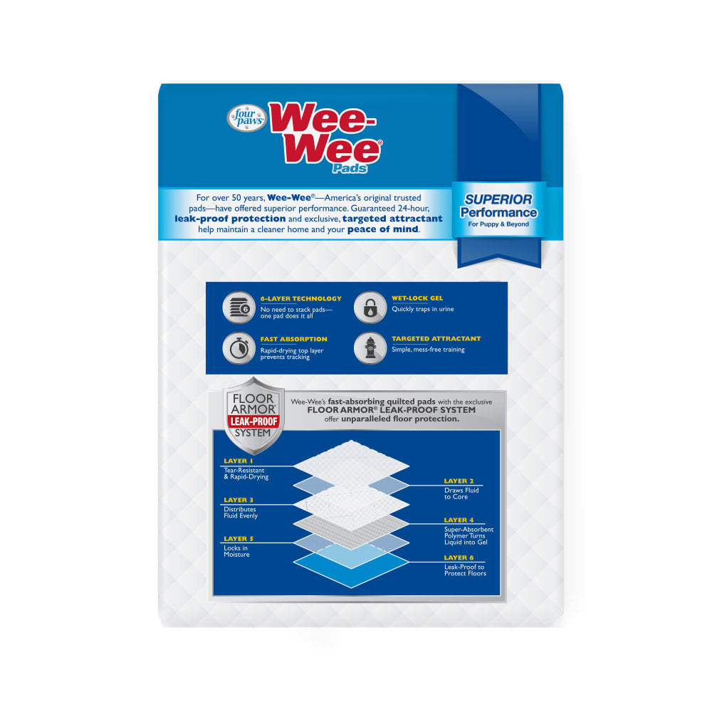 Tapete Entrenador para Perros Wee‑Wee® Pads 6 Capas – 55.9 × 58.4 cm