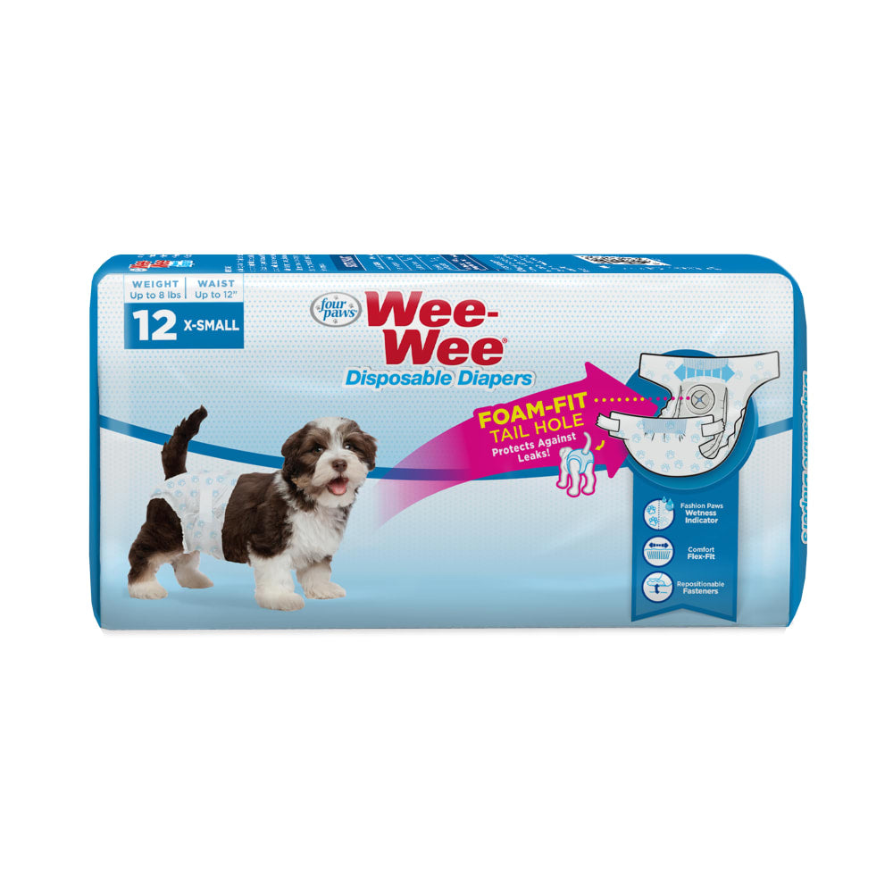Pañales Desechables para Perro Wee‑Wee® con Indicador de Humedad – Paquete con 12 Piezas