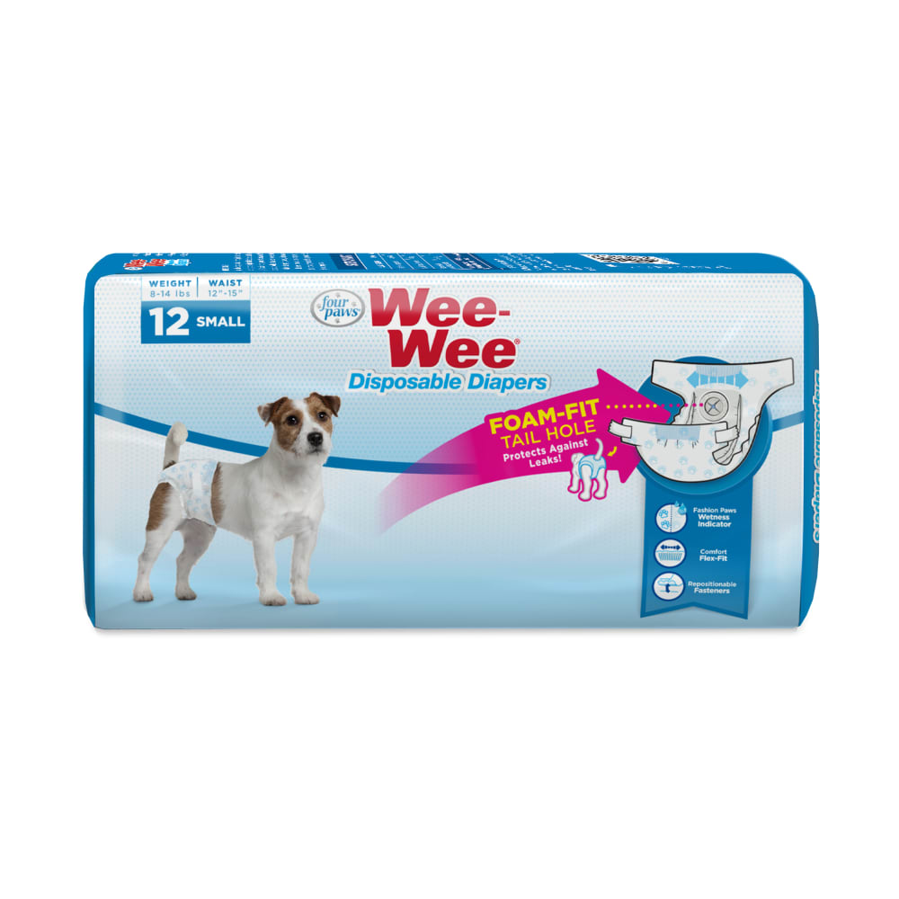 Pañales Desechables para Perro Wee‑Wee® con Indicador de Humedad – Paquete con 12 Piezas