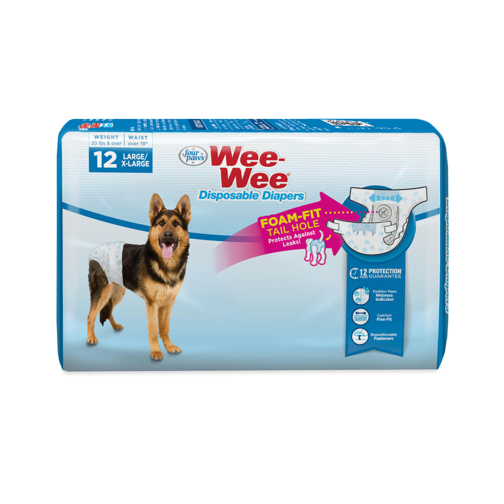 Pañales Desechables para Perro Wee‑Wee® con Indicador de Humedad – Paquete con 12 Piezas