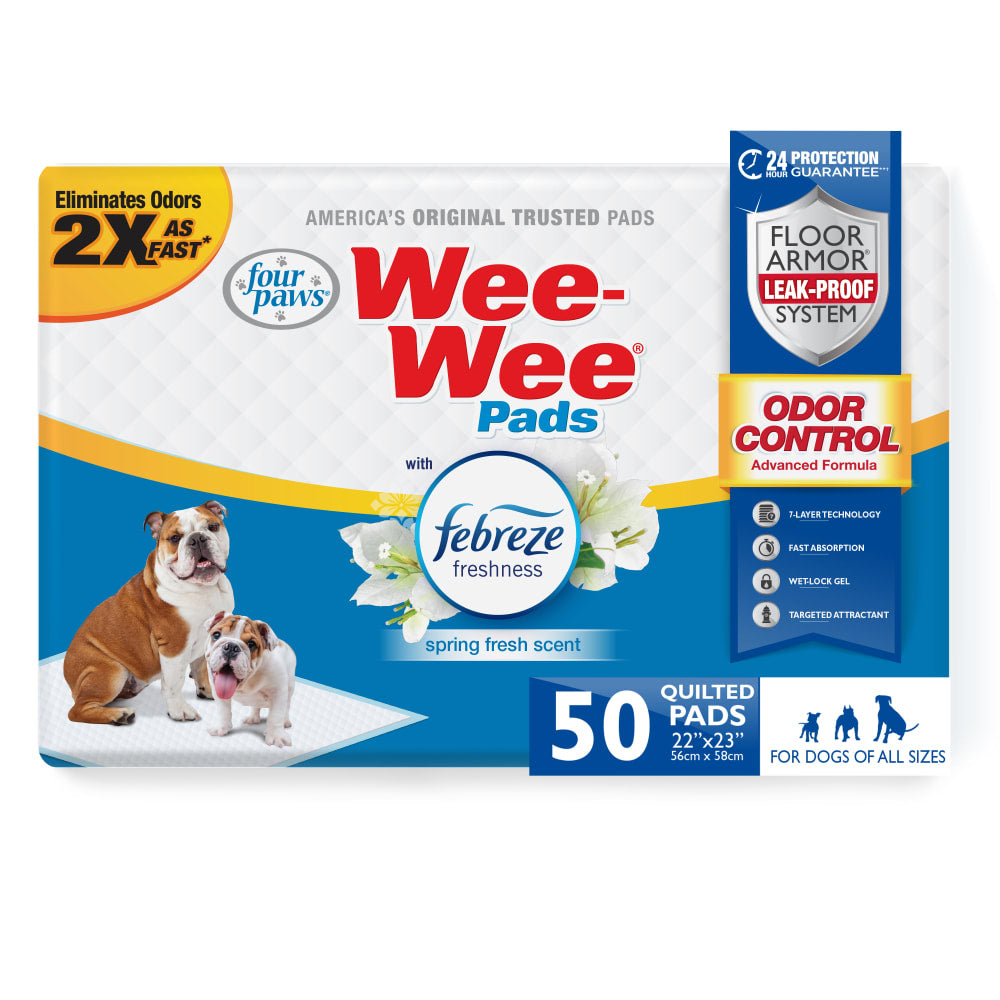 Tapete Entrenador para Perros Wee‑Wee® Pads con Febreze Freshness – 7 Capas – 55.9 × 58.4 cm