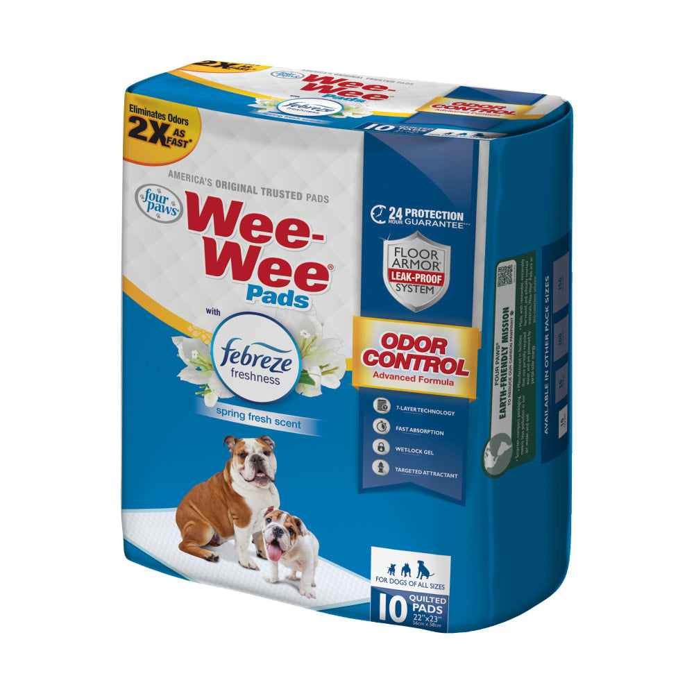 Tapete Entrenador para Perros Wee‑Wee® Pads con Febreze Freshness – 7 Capas – 55.9 × 58.4 cm