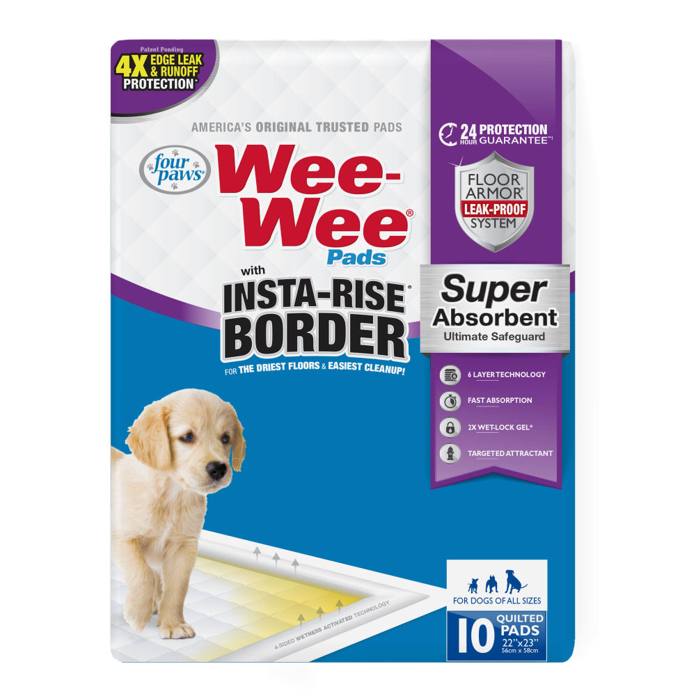 Tapete Entrenador para Perros Wee‑Wee® Pads con Insta‑Rise Border – 6 Capas – 55.9 × 58.4 cm