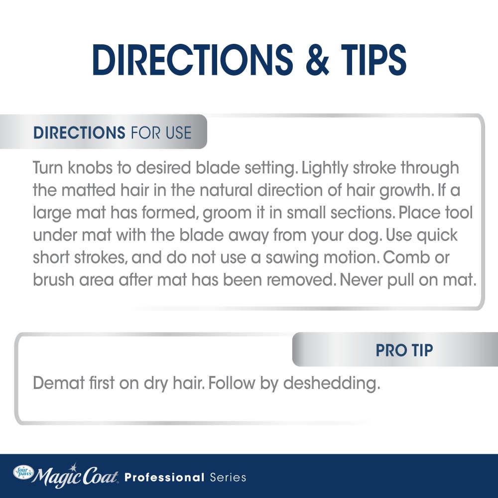 Cepillo Profesional 2 en 1 Deslanador y Desenredador Magic Coat® Pro-Shedder + Dematter