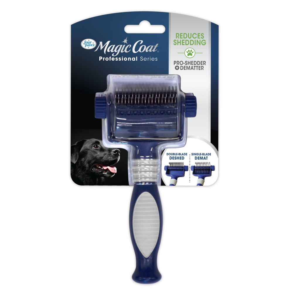 Cepillo Profesional 2 en 1 Deslanador y Desenredador Magic Coat® Pro-Shedder + Dematter
