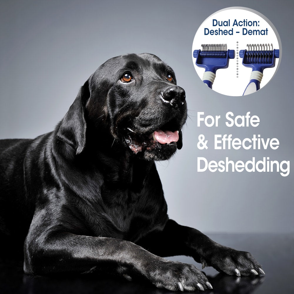 Cepillo Profesional 2 en 1 Deslanador y Desenredador Magic Coat® Pro-Shedder + Dematter