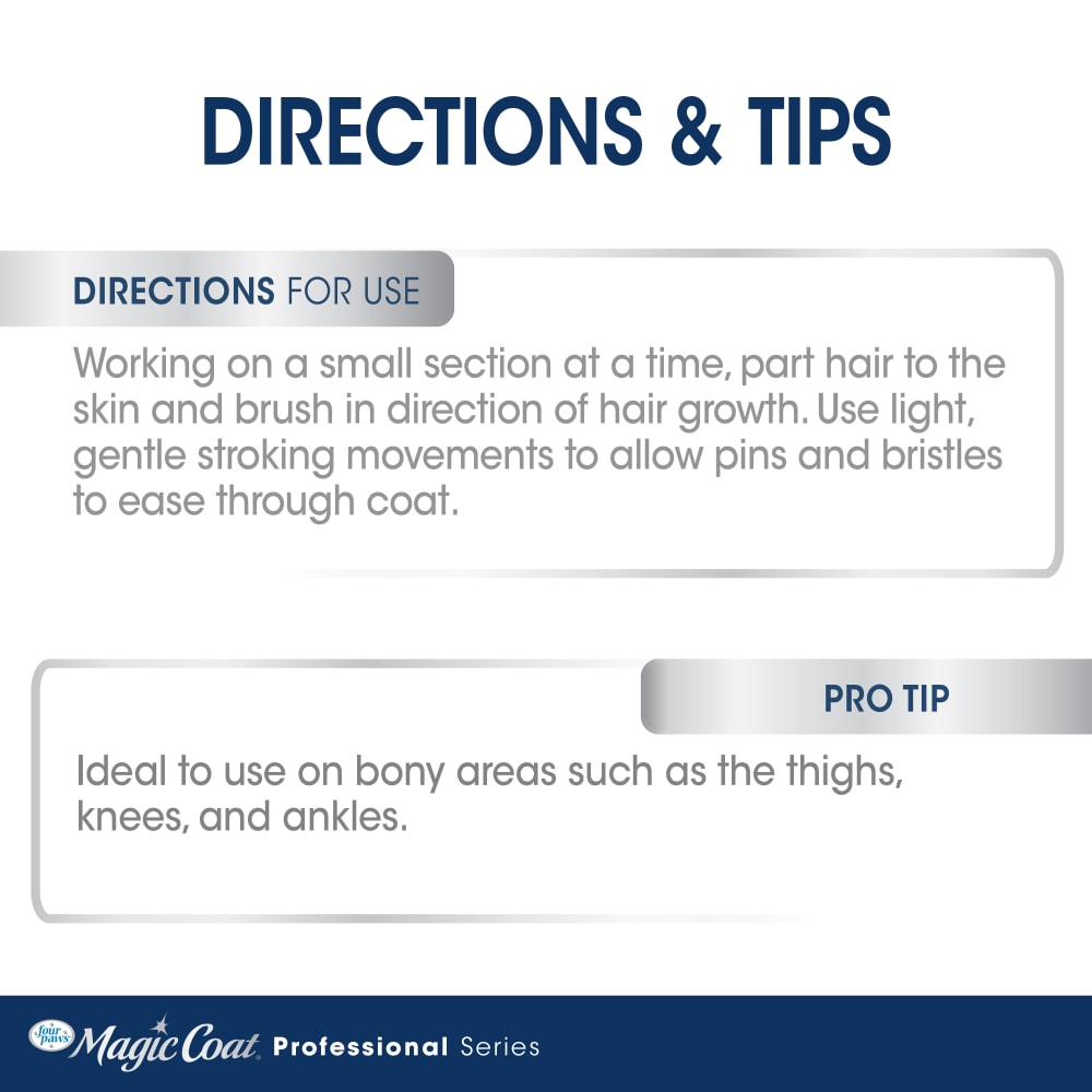 Cepillo Profesional Flexible con Cerdas y Púas Magic Coat® Flex & Contour | Cepillo Suave para Perros y Gatos