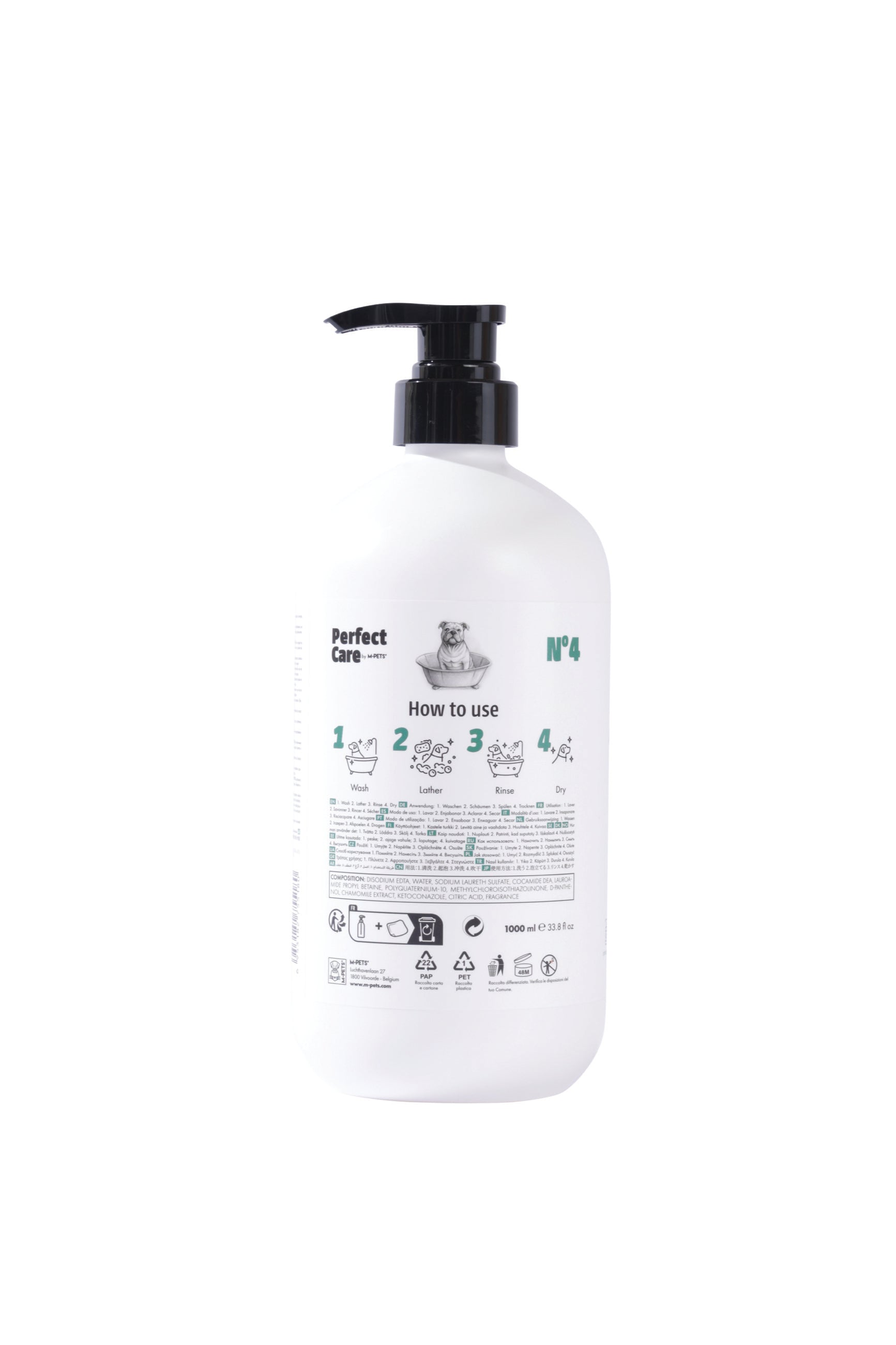 Shampoo Antiséptico y Antifúngico para Perro - 1L | M-PETS Perfect Care No.4