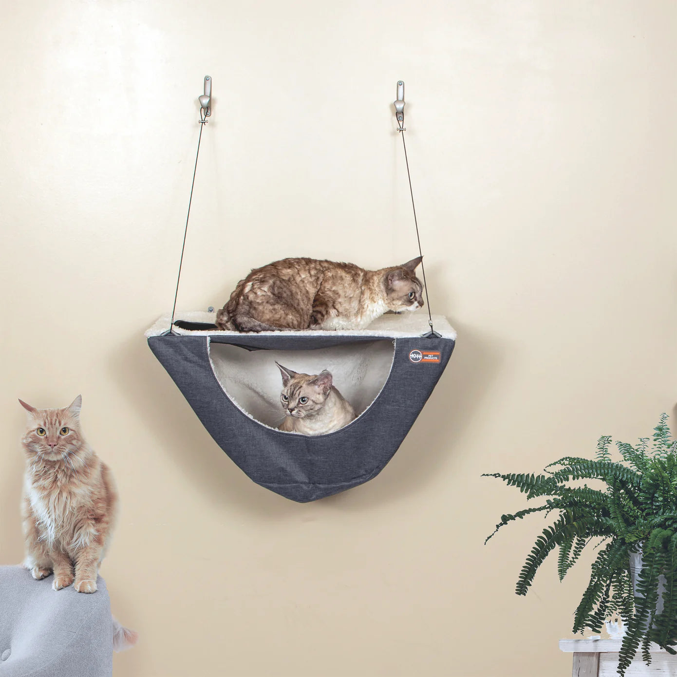 Cama de Pared con Hamaca para Gato Single Shelf - Gris (Gray) | K&H