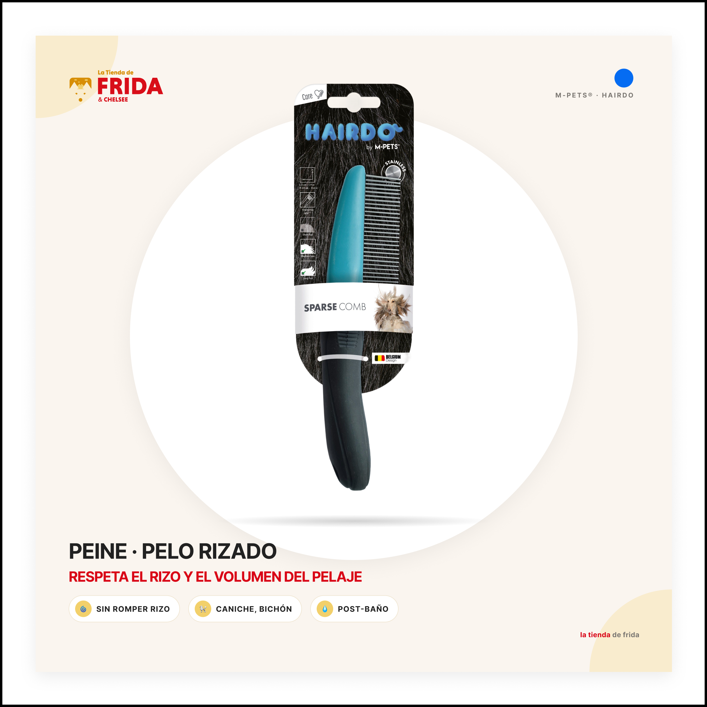 Peine Dientes Anchos Sparse Comb HAIRDO para pelo rizado