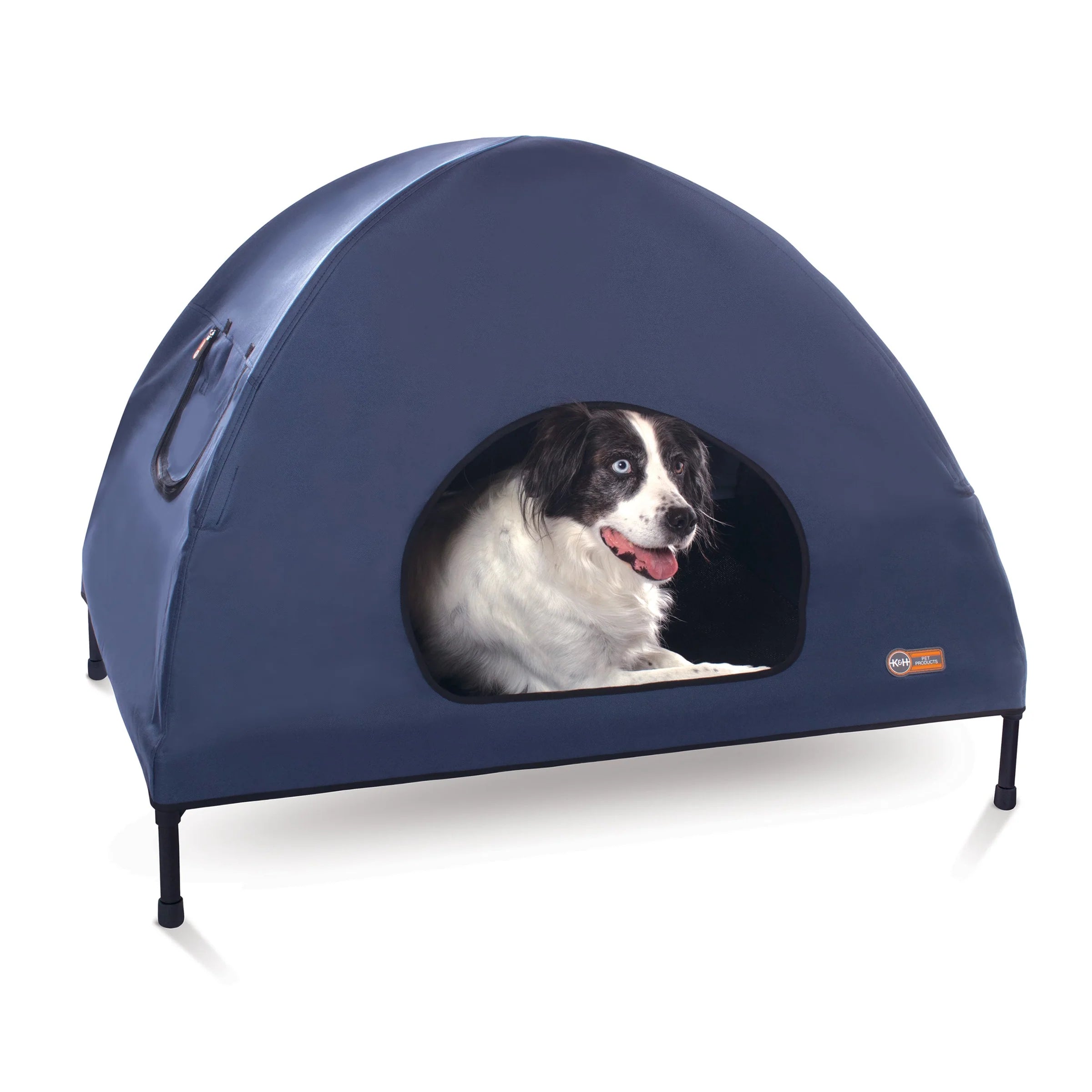 Casa Cama Elevada para Perros y Gatos Pet Cot House - Azul Marino | K&H