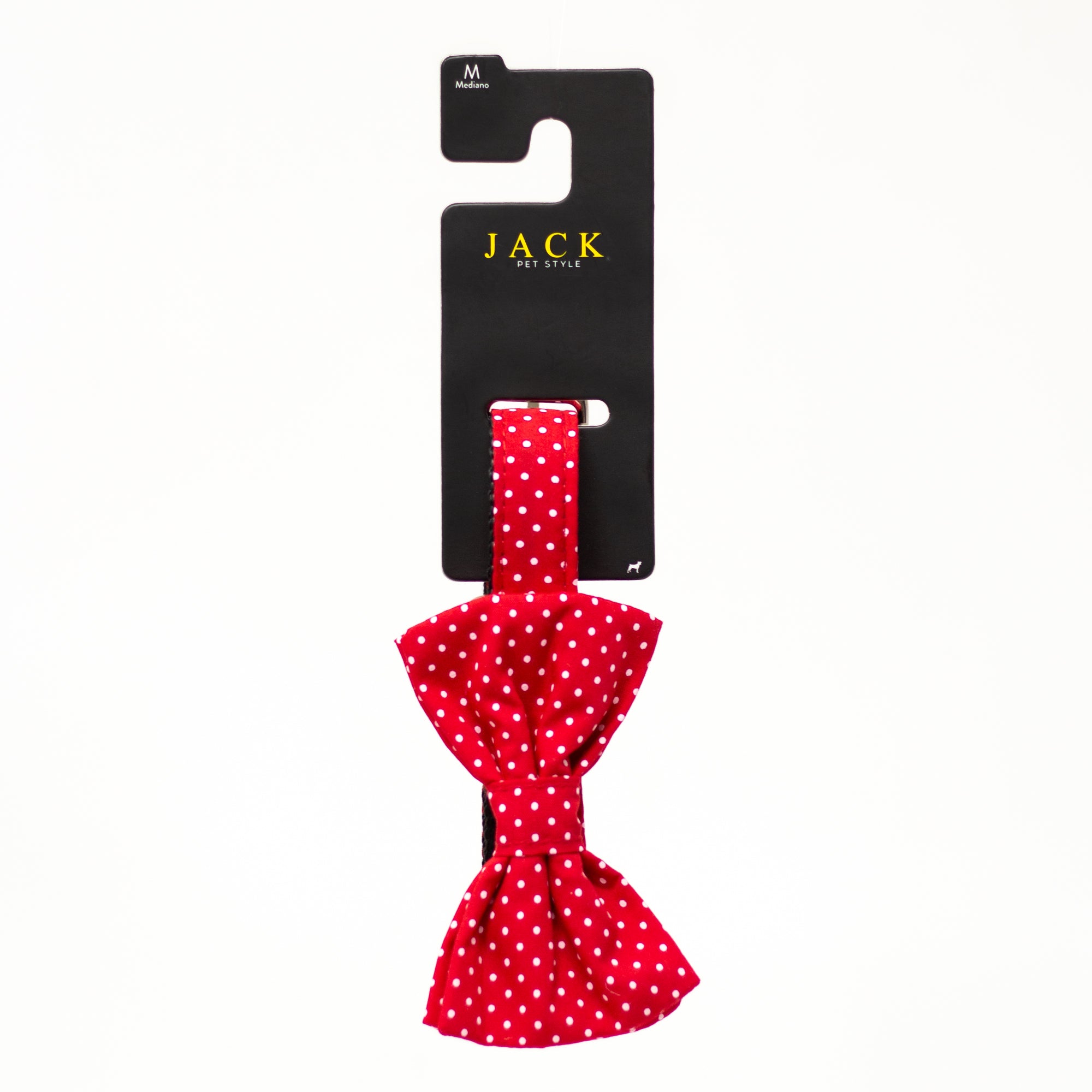 Collar de Corbata de Moño Rojo de Puntos para Perro de Jack Pet Style
