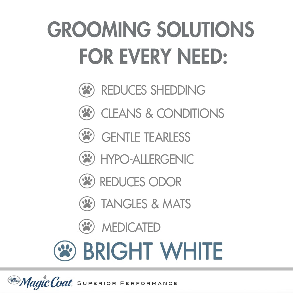 Shampoo Aclarante Bright White con Aroma de Almendra y Karité 16 oz (473 ml) | Magic Coat®