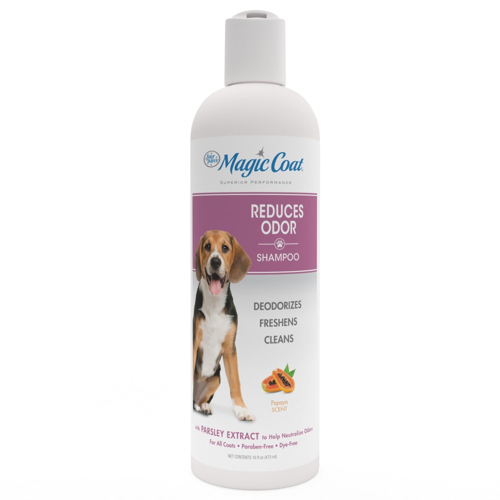Shampoo Eliminador de Olores con Extracto de Perejil y Aroma a Papaya Tropical 16 oz (473 ml) | Magic Coat®