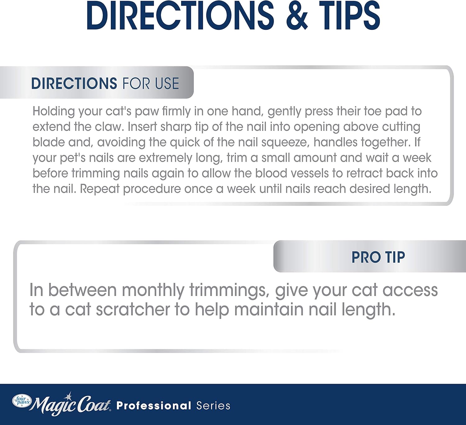 Cortauñas Profesional para Gatos y Gatitos Magic Coat® Cat Nail Clipper | Corte Rápido, Seguro y Preciso