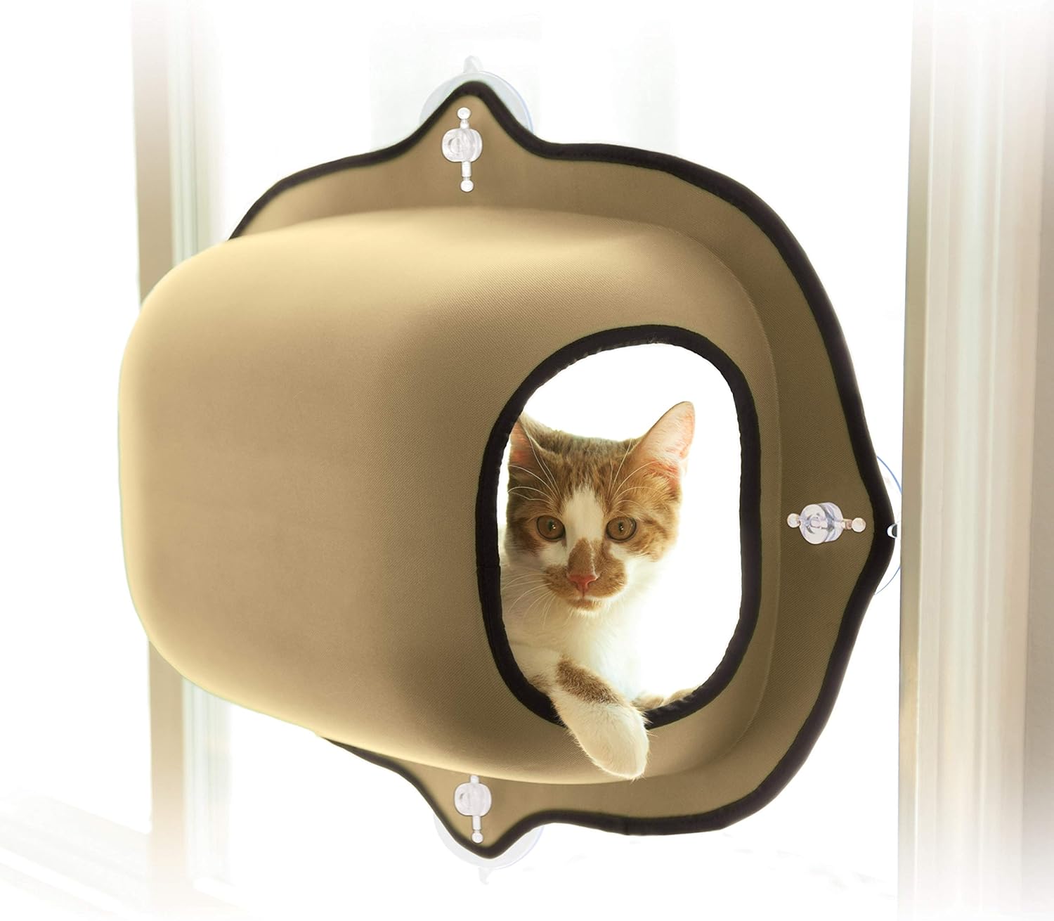 Cama de Ventana Tipo Cápsula para Gato EZ Mount Window Pod - Beige (Tan) | K&H