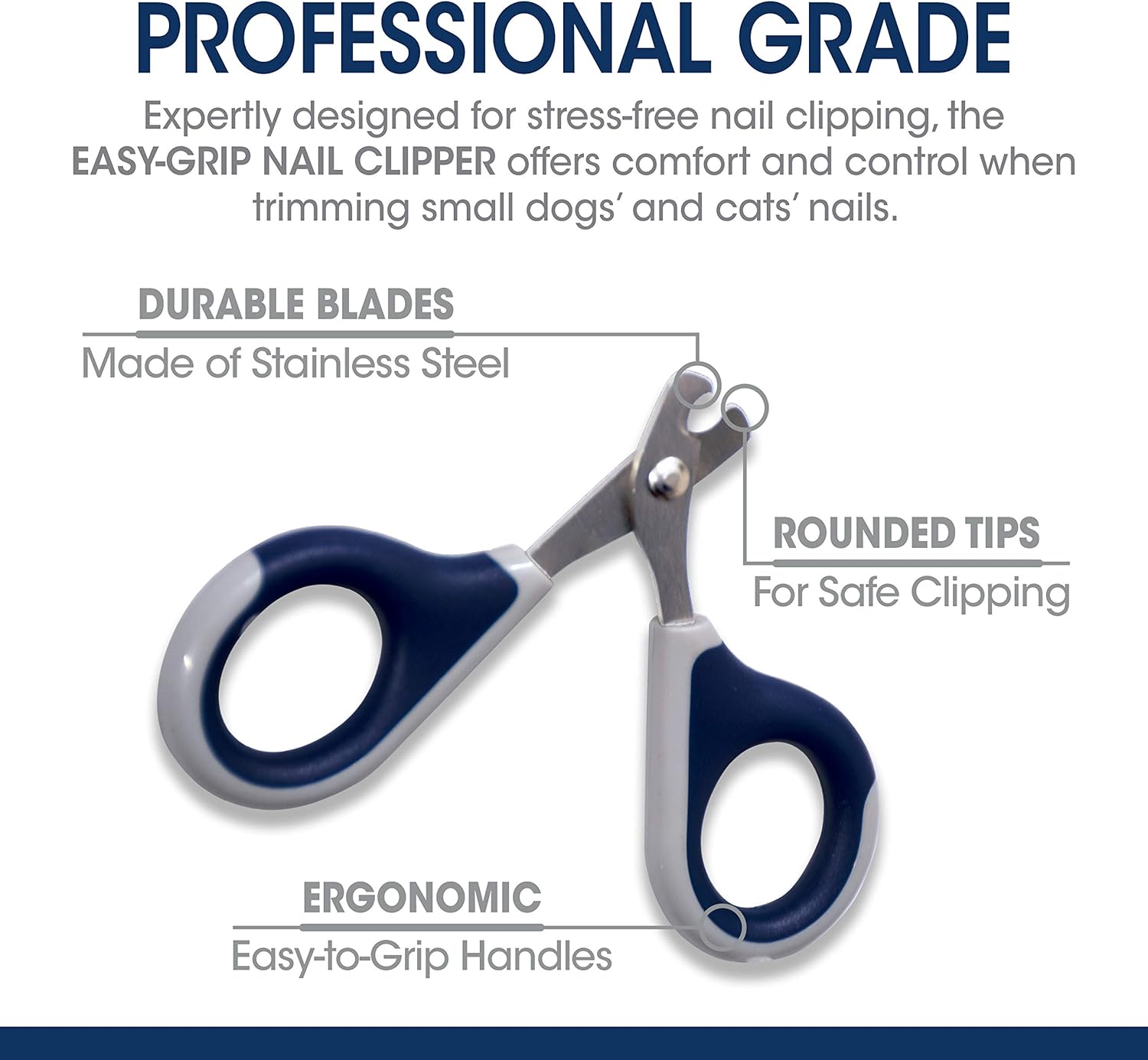 Cortauñas Profesional para Perros Pequeños y Gatos Magic Coat® Easy-Grip Nail Clipper | Corte Preciso y Seguro