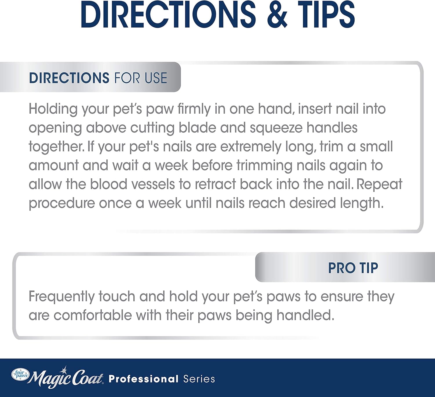 Cortauñas Profesional para Perros Pequeños y Gatos Magic Coat® Easy-Grip Nail Clipper | Corte Preciso y Seguro