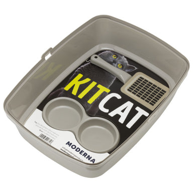 Kit iniciador KitCat Moderna con arenero, plato y pala