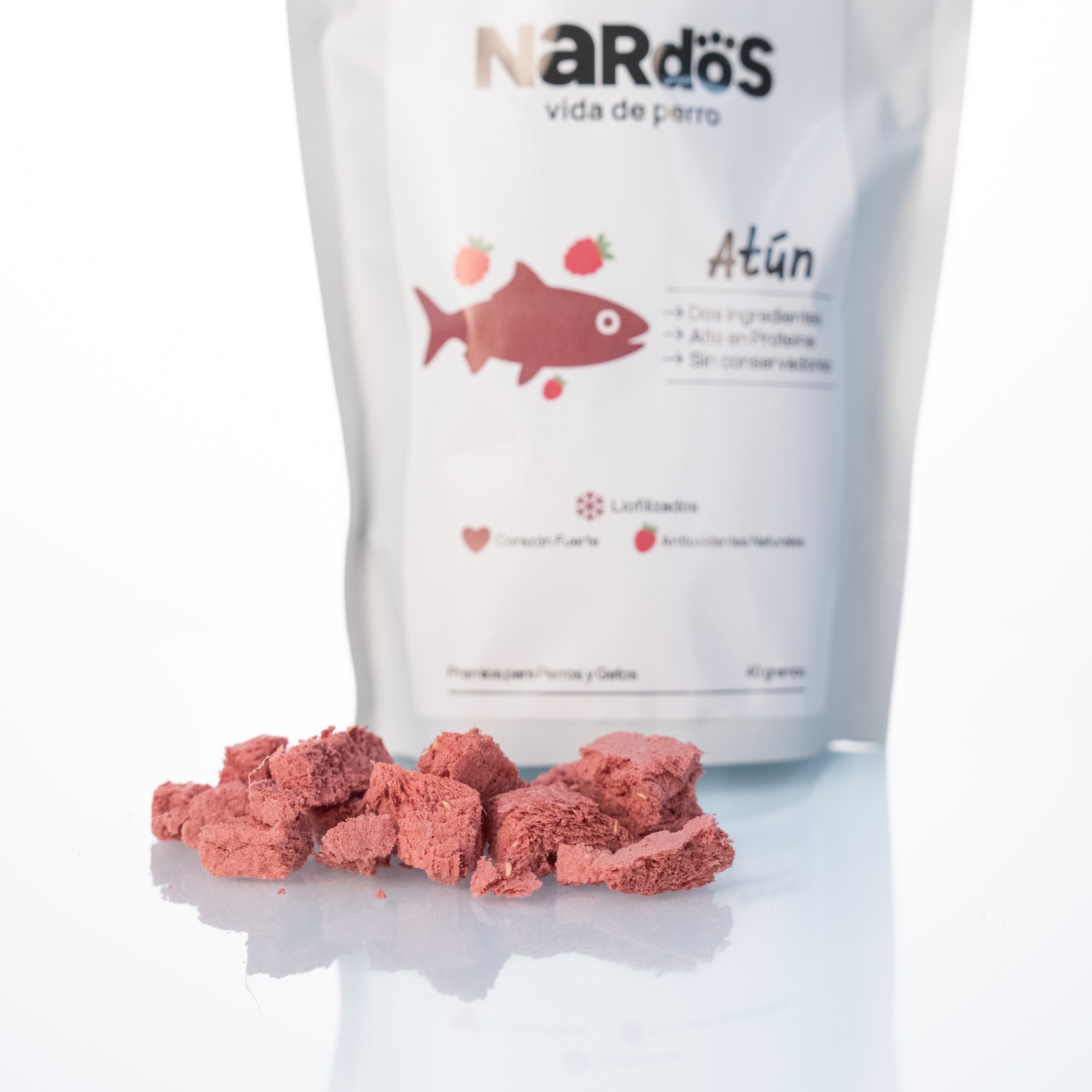 Atún + Frambuesas Liofilizados — Proteína Magra y Antioxidantes | Método Nardos™