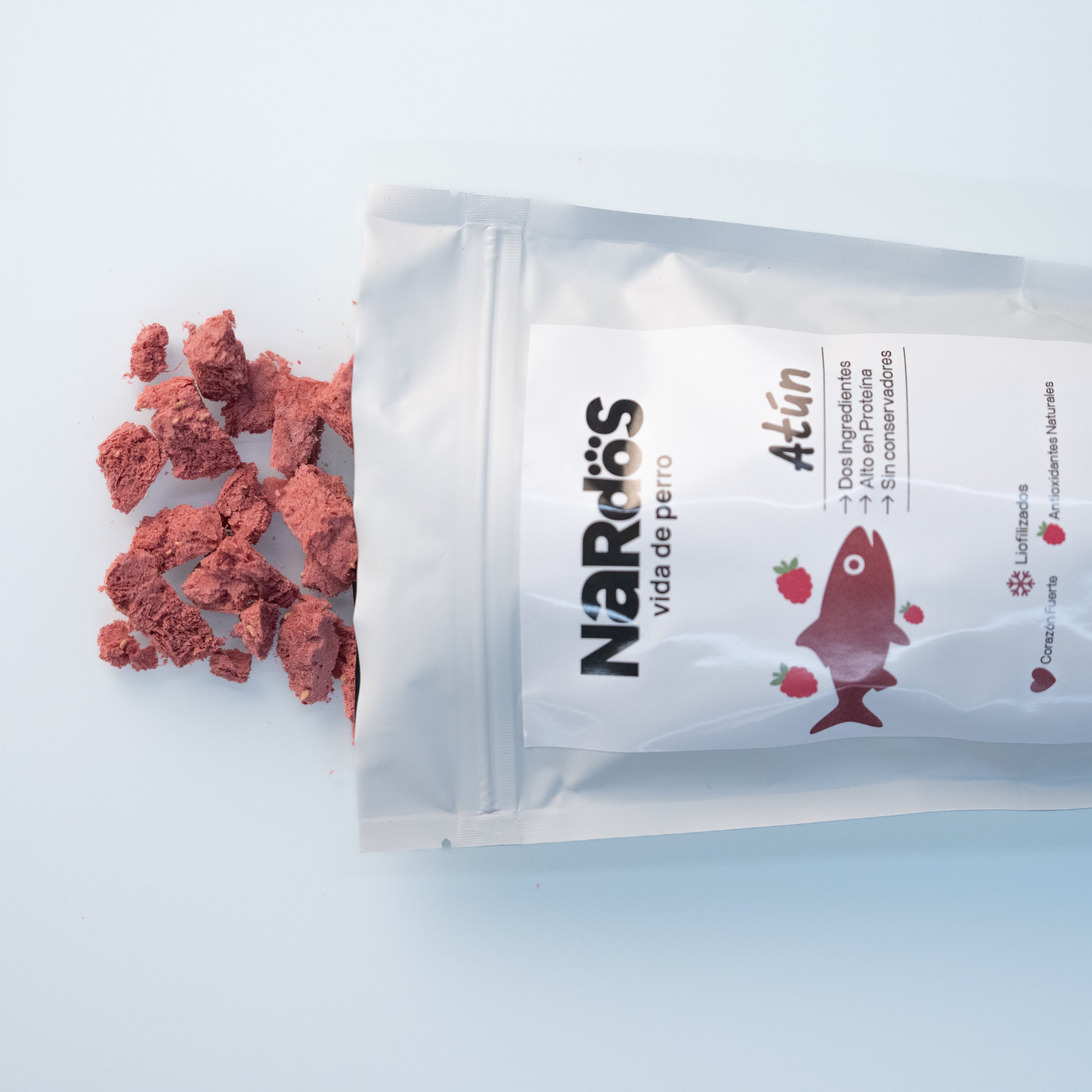 Atún + Frambuesas Liofilizados — Proteína Magra y Antioxidantes | Método Nardos™