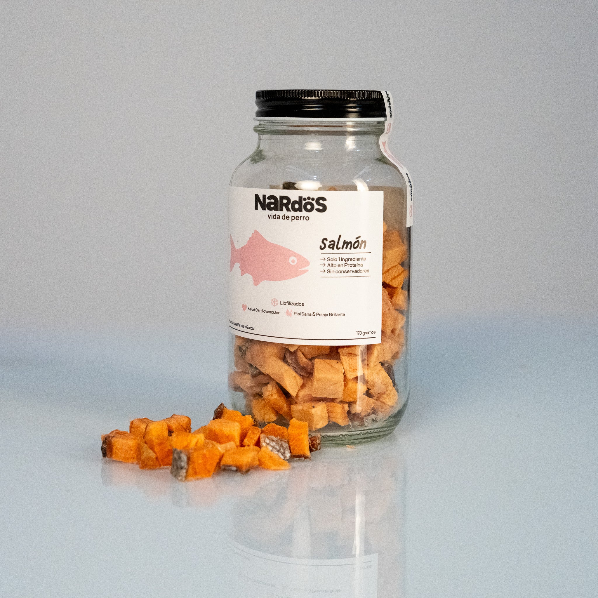 Salmón Liofilizado — Omega-3 EPA/DHA y Pelaje Brillante | Método Nardos™