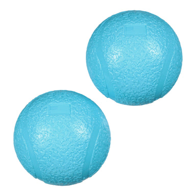 BOUNDR de West Paw® 2 Pack Tamaño Chico color Azul Aqua (Aqua) Línea Puppy – Pelotas Squishy Rebotadoras para Cachorros