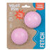 BOUNDR de West Paw® 2 Pack Tamaño Chico color Rosa Chicle (Bubblegum) Línea Puppy – Pelotas Squishy Rebotadoras para Cachorros